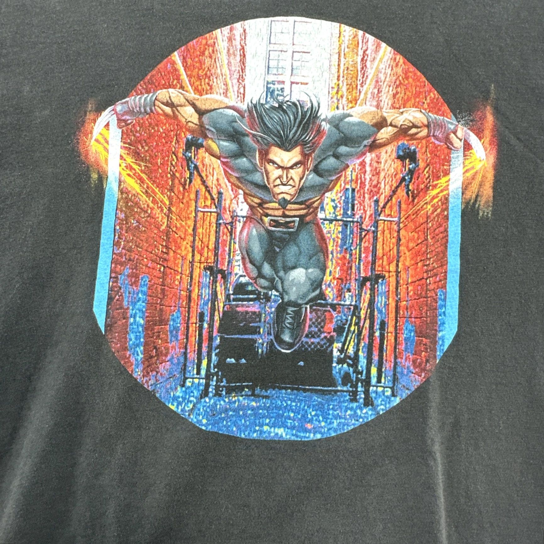 Vintage VINTAGE Wolverine X-MEN MARVEL GRAPHITTI DEAD STOCK HANES HEAVYWEIGHT T-Shirt M Black 90s Comics Mens Size US M / EU 48-50 / 2 - 2 Thumbnail