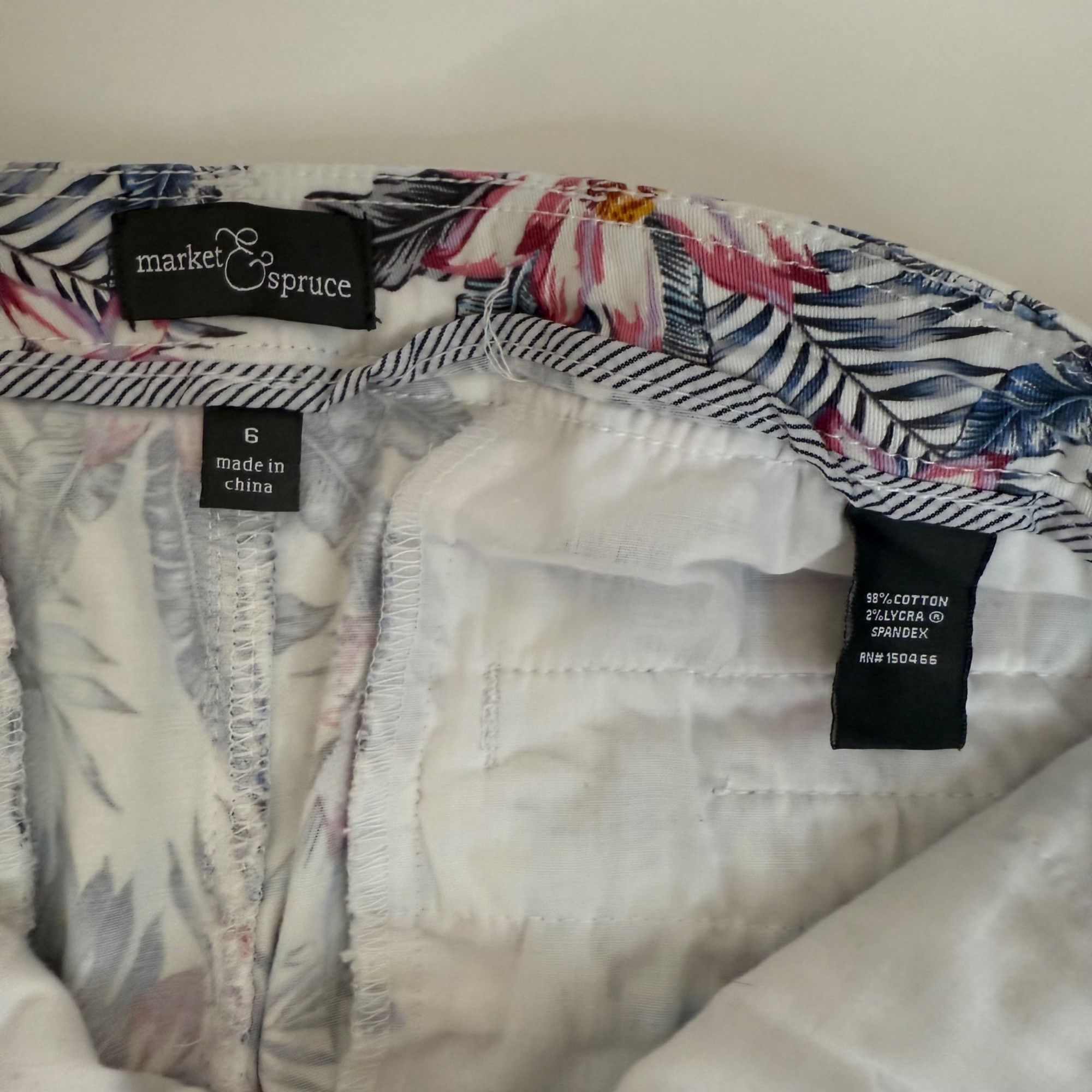 Other Market & Spruce Womens Floral Print Cotton Blend Shorts Size Size 28" / US 6 / IT 42 - 3 Thumbnail