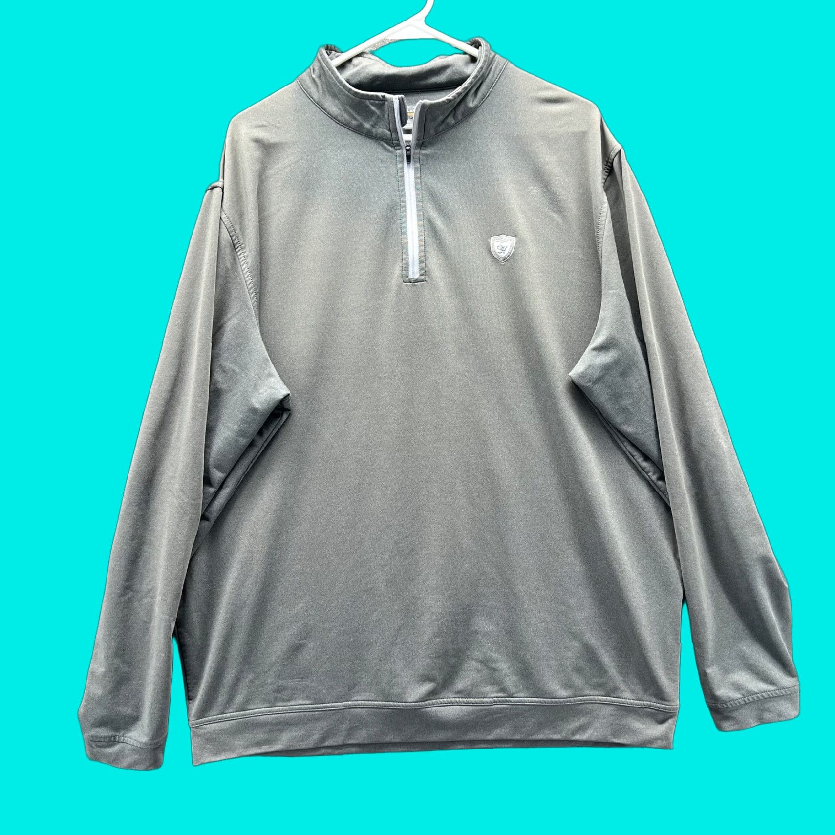 Peter Millar Peter Millar Pullover Mens 2XL Gray Wicking 1/4 Zip Golf Stretch Performance Top Size US XXL / EU 58 / 5 - 1 Thumbnail