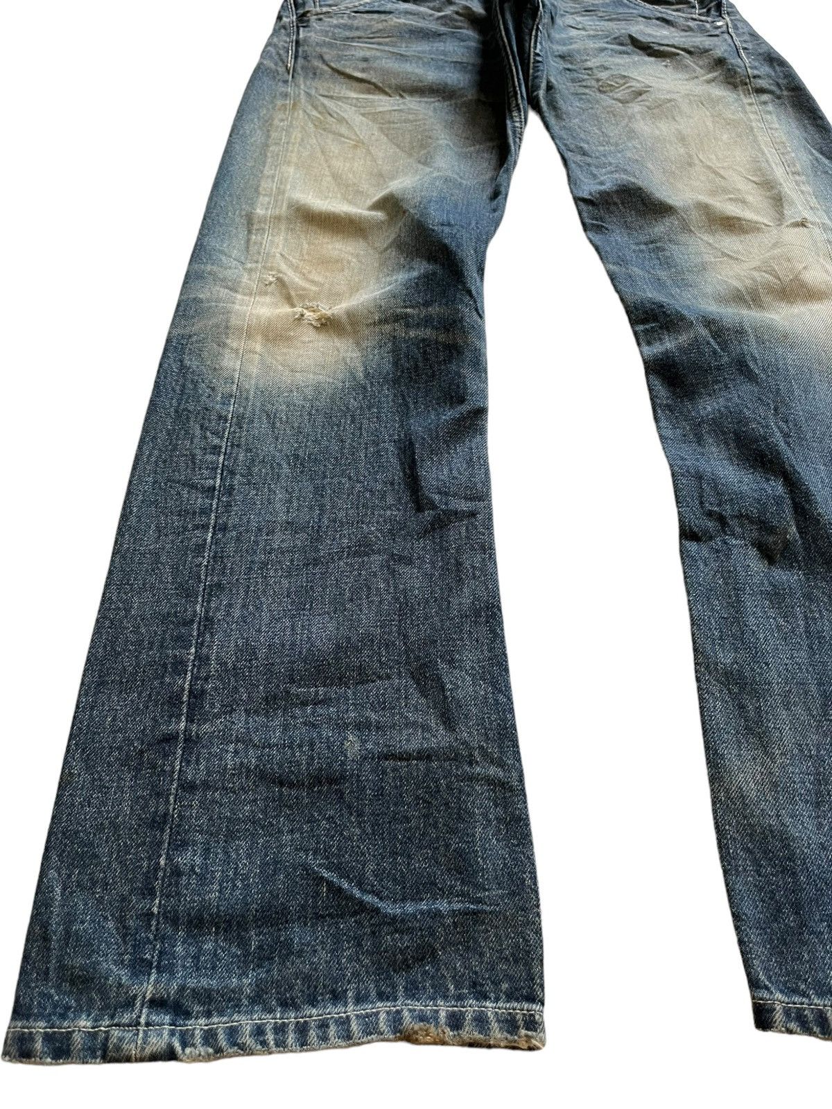 Japanese Brand Vintage Japanese Brand Mud Wash Distressed Loose Jeans Size US 31 - 6 Thumbnail