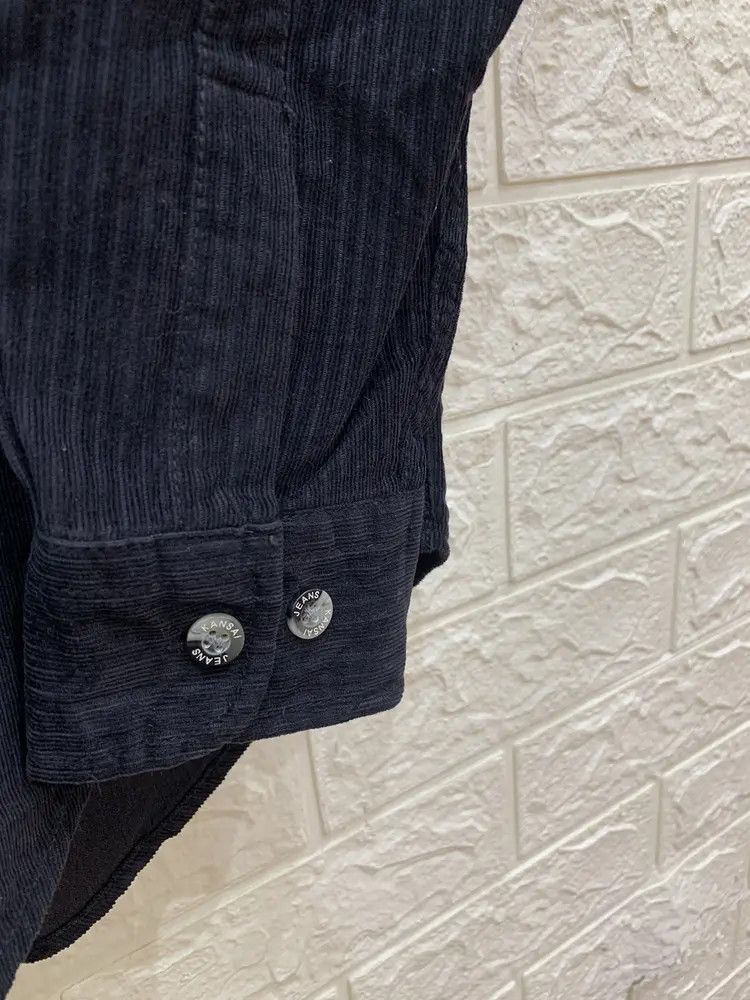 Kansai Yamamoto Vintage kansai jeans double pocket black corduroy shirt Size US M / EU 48-50 / 2 - 2 Thumbnail