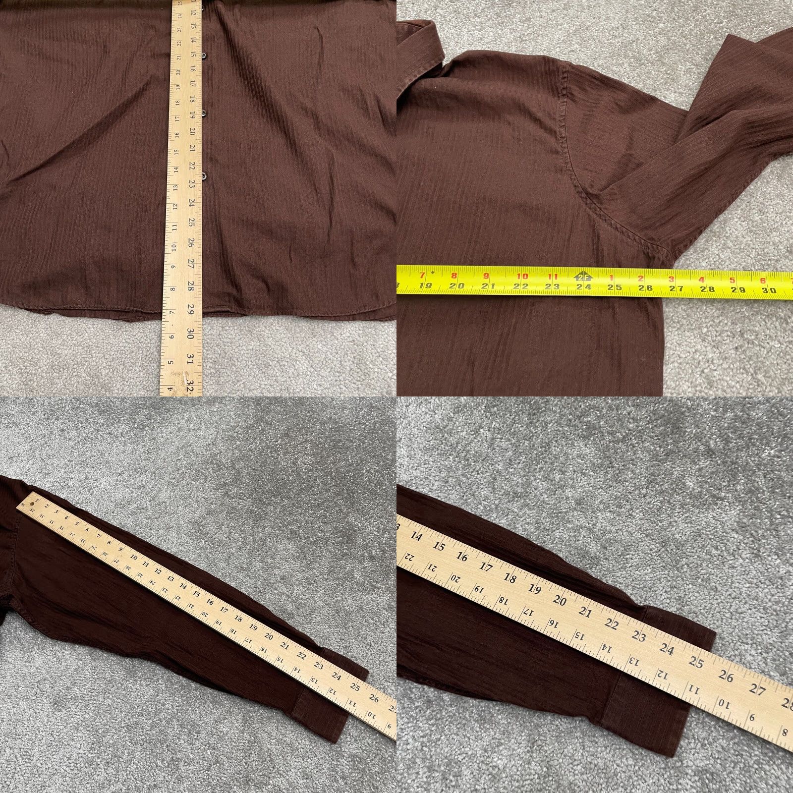 Apt. 9 Apt. 9 Shirt Mens 2XL Brown Long Sleeve Button-Down 100% Cotton Workwear Casual Size US XXL / EU 58 / 5 - 8 Thumbnail