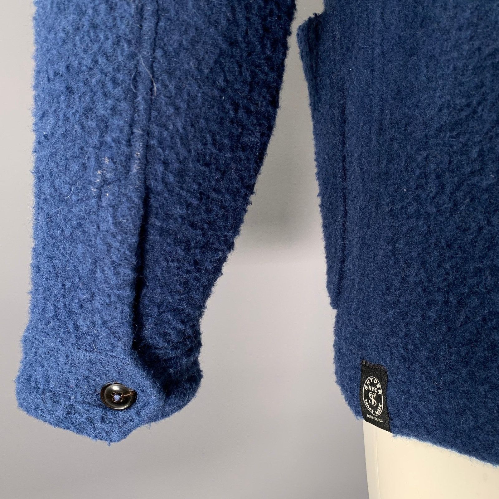 Todd Snyder TODD SNYDER Size M Blue Textured Wool Blend Jacket Size US M / EU 48-50 / 2 - 5 Thumbnail