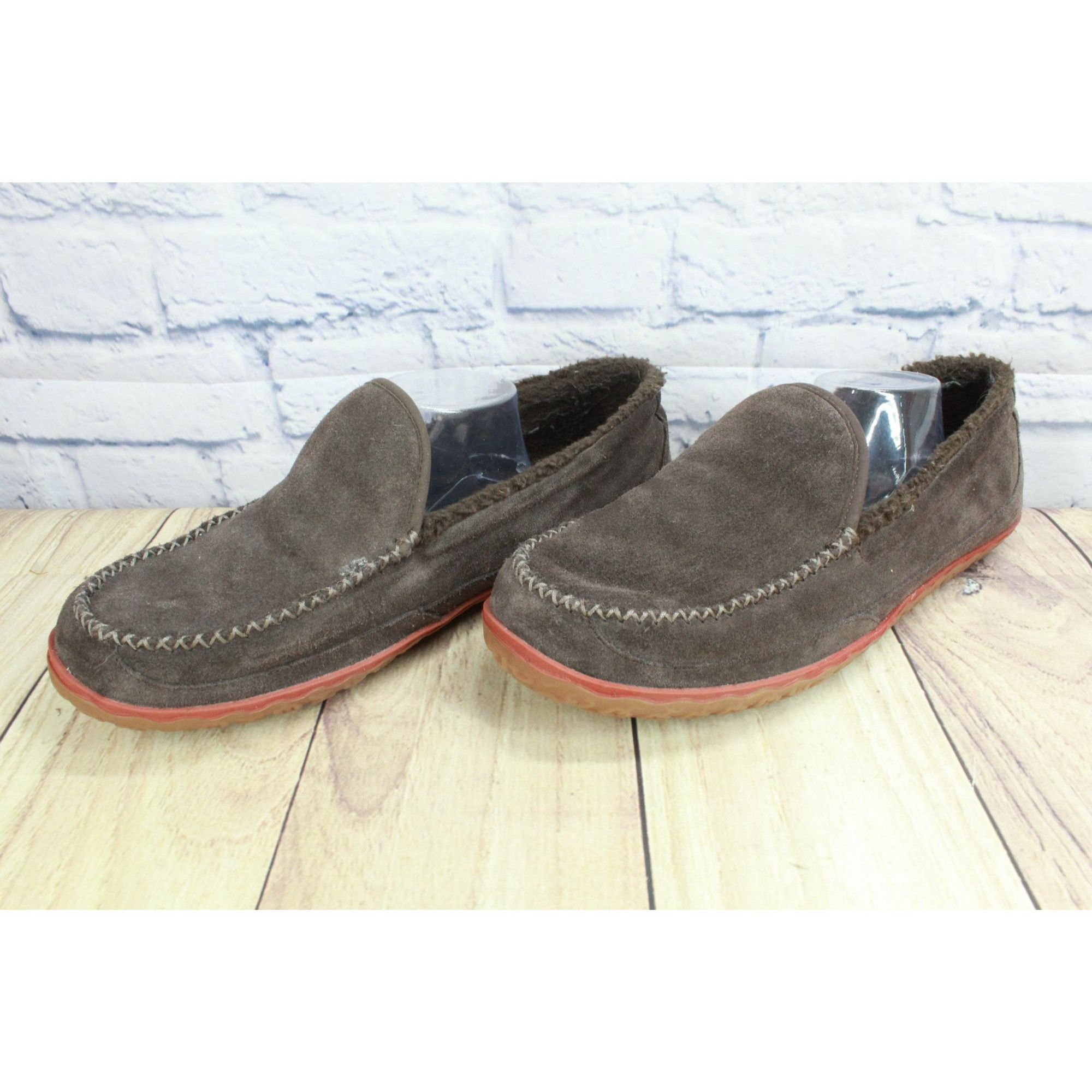 L.L. Bean LL Bean Dark Brown Suede Fleece Moc Slippers Men's Size 14 M Size US 14 / EU 47 - 3 Thumbnail