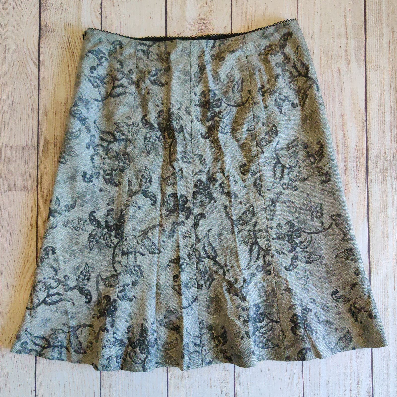 Ann Taylor Vintage Ann Taylor A-Line floral wool blend skirt sz 10P Size 32" / US 10 / IT 46 - 1 Thumbnail