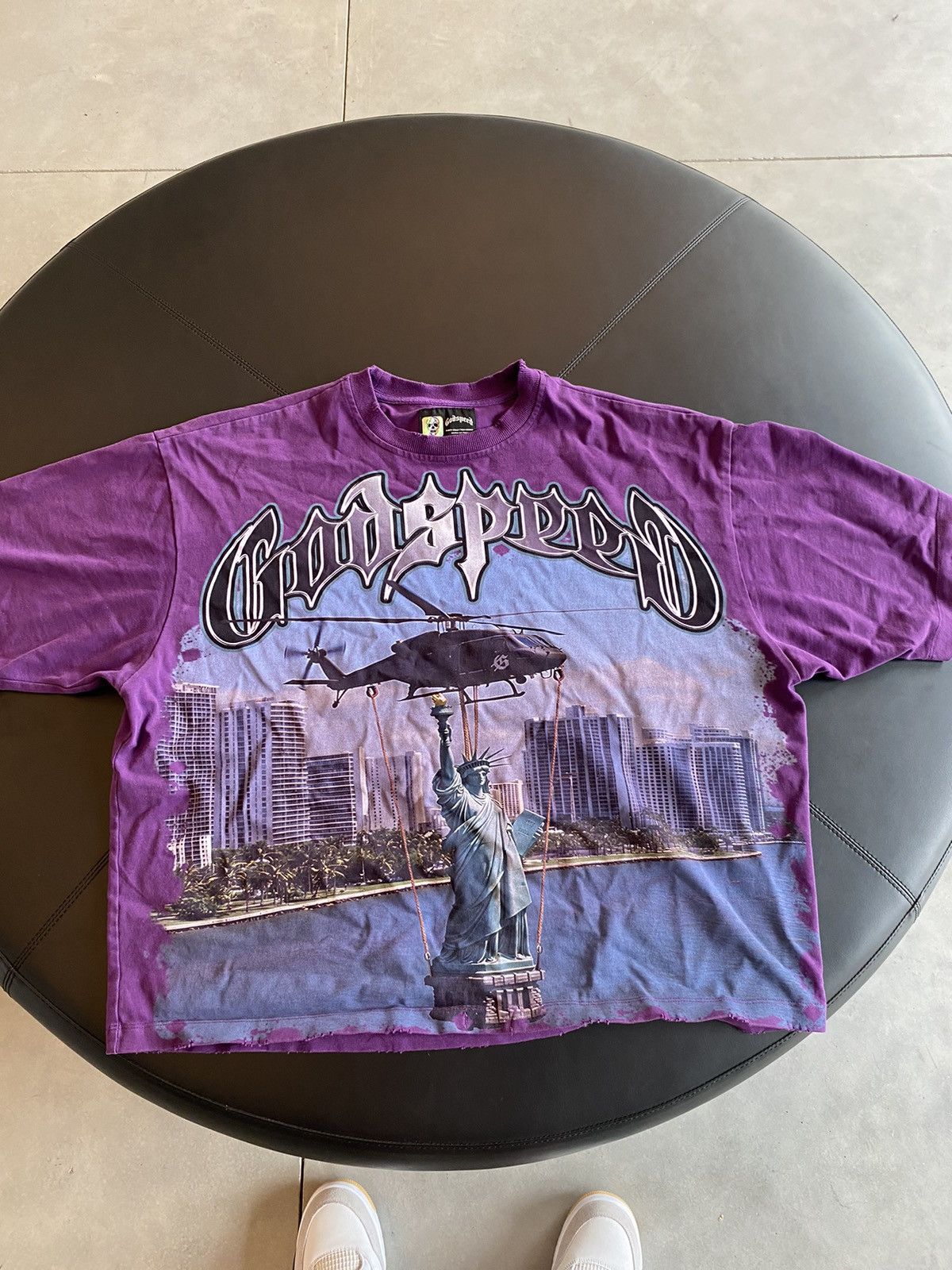 Godspeed Godspeed JFK to MIA Tee Purple Size US M / EU 48-50 / 2 - 1 Thumbnail