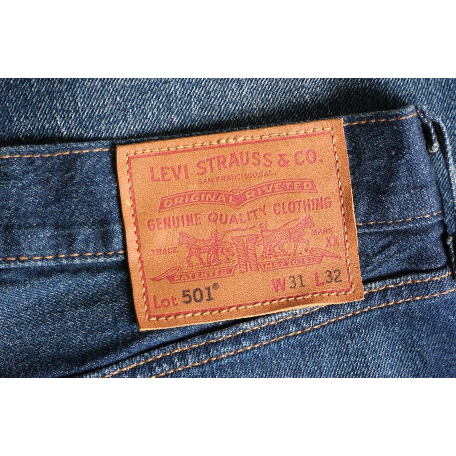 Levi's VINTAGE? LEVI’S 501 PREMIUM Big E Jeans Men W31 L32 Regular Straight Stretch DZ6313 Size US 31 - 2 Thumbnail