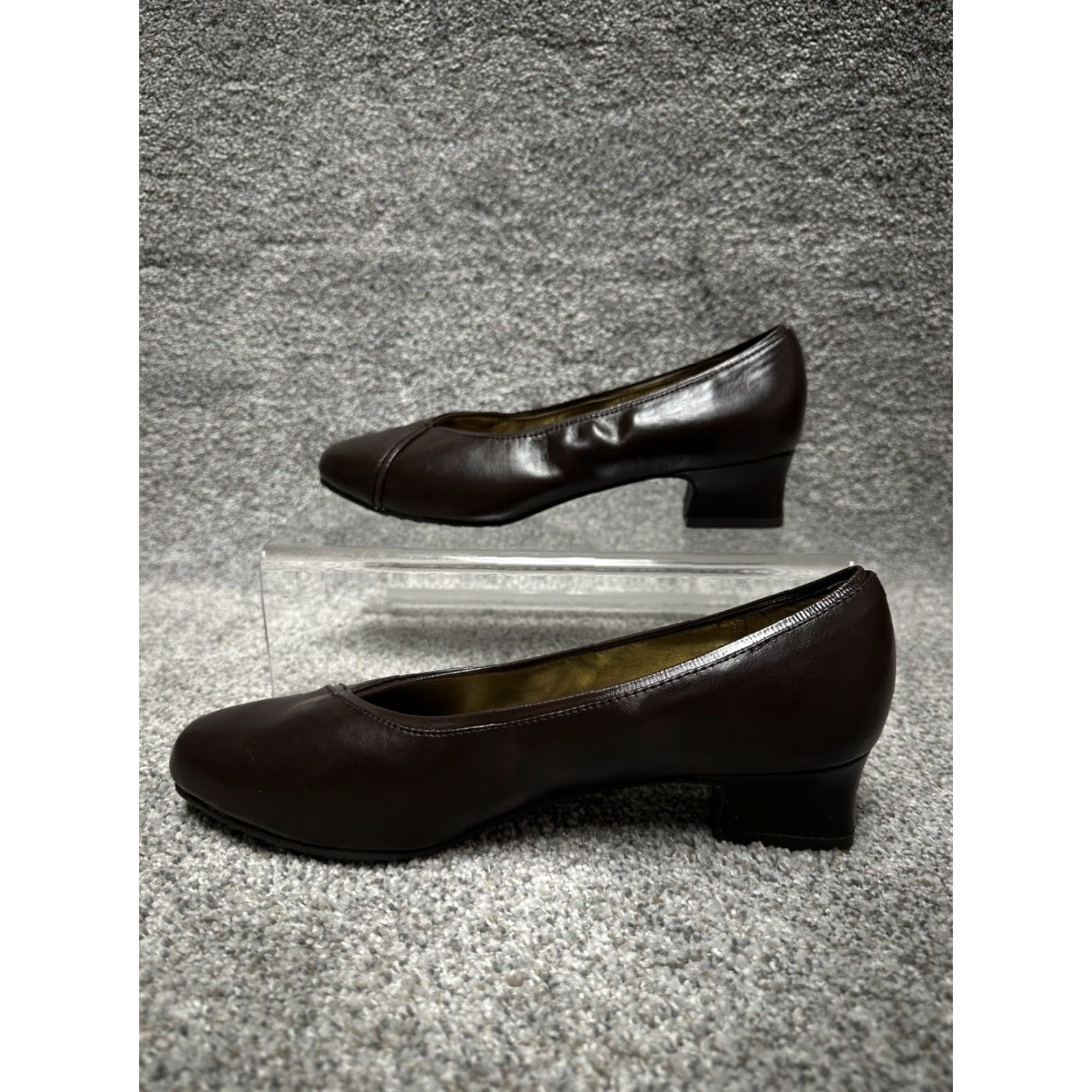 Hush Puppies Hush Puppies Pumps Women Size 8 Brown 90s Y2K Dark Academia Square Chunky Heel Size US 8 / IT 38 - 4 Thumbnail