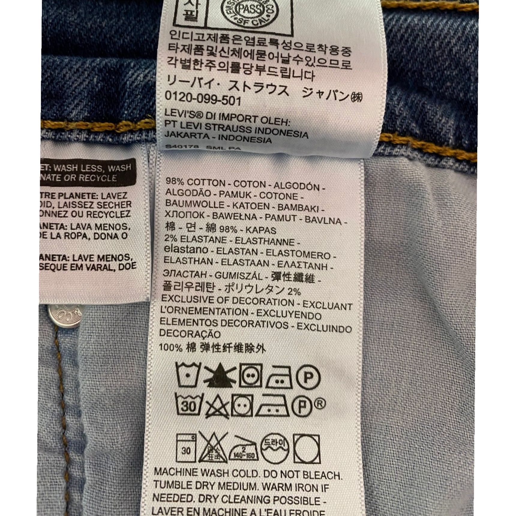 Levi's Levi's 505 Jeans Men Regular Blue Denim 38x32 Classic Casual Straight Five-Pocket Denim Pants Size US 38 / EU 54 - 4 Thumbnail