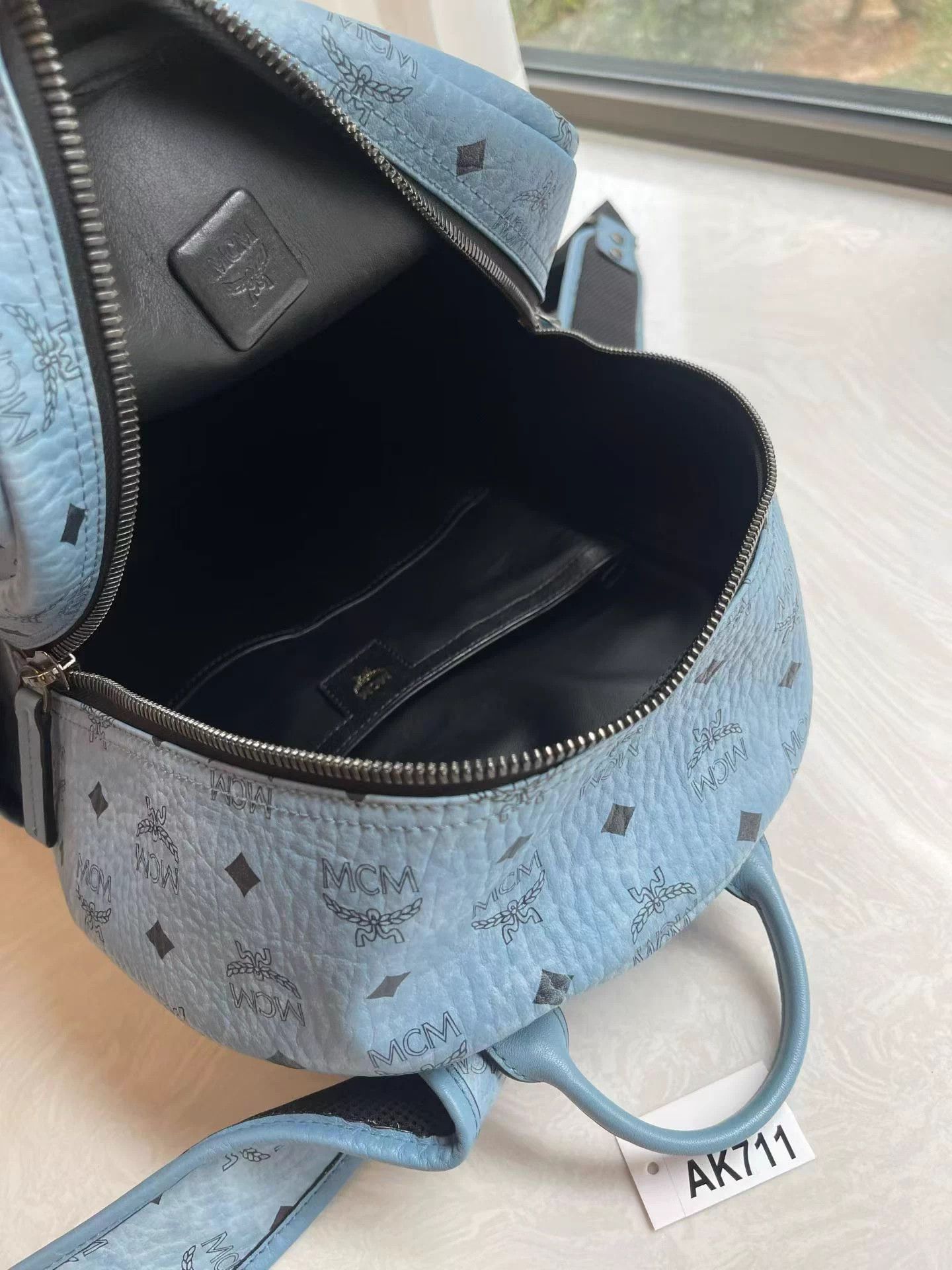 MCM MCM Blue Medium Classic Backpack 33x40x15 Near New Size ONE SIZE - 9 Thumbnail