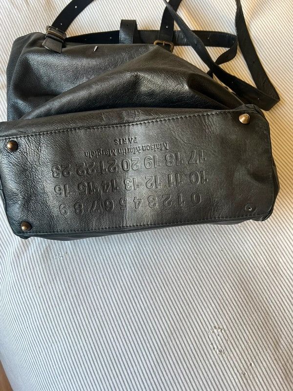 Pre-owned Bag X Leather Maison Margiela Leather Bag Tote Vintage Artisanal In Black