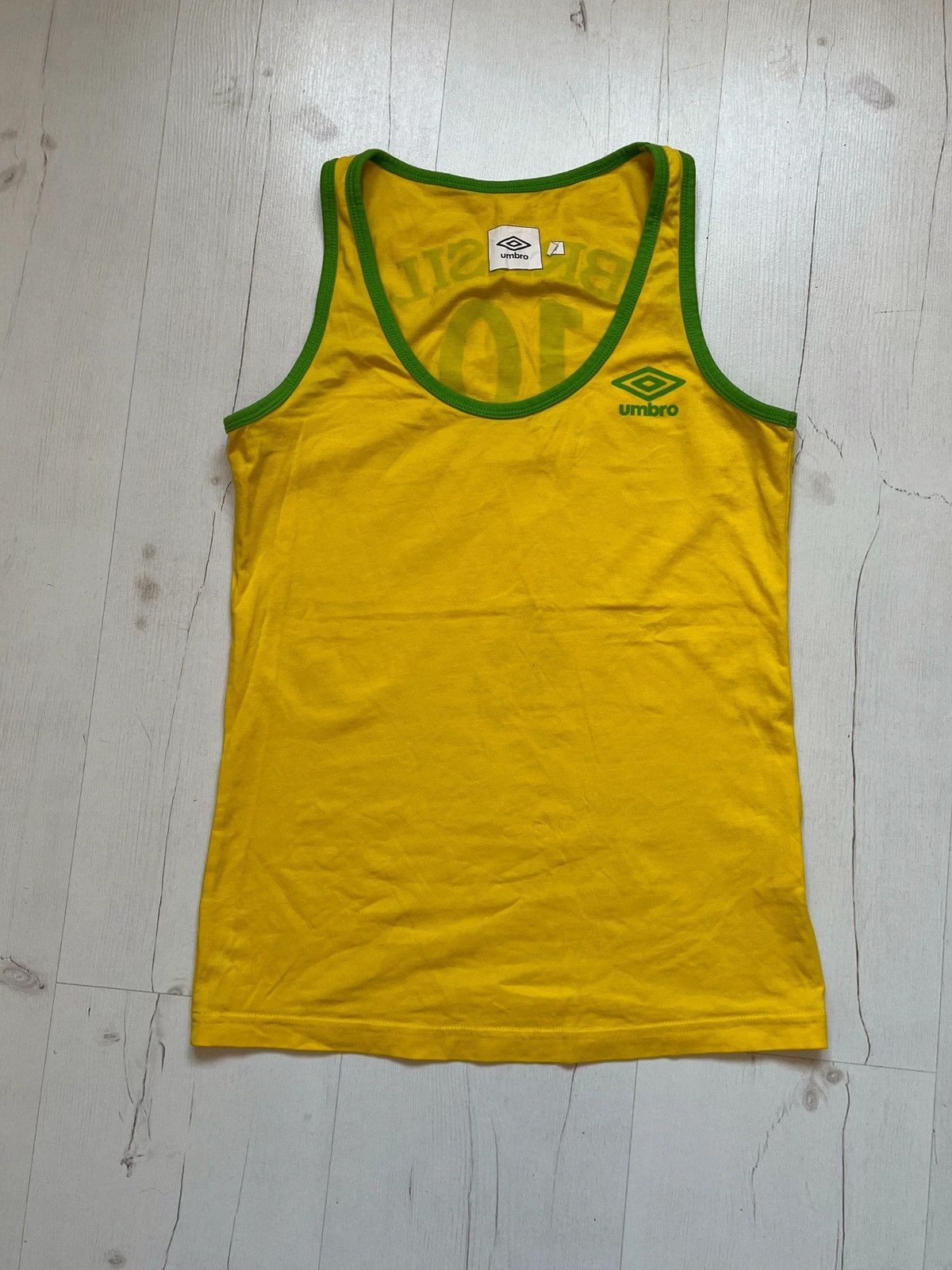 Umbro Umbro x Brasil Sz M Top Tank 2000s Y2K Double Side Print #10 Size M / US 6-8 / IT 42-44 - 1 Thumbnail