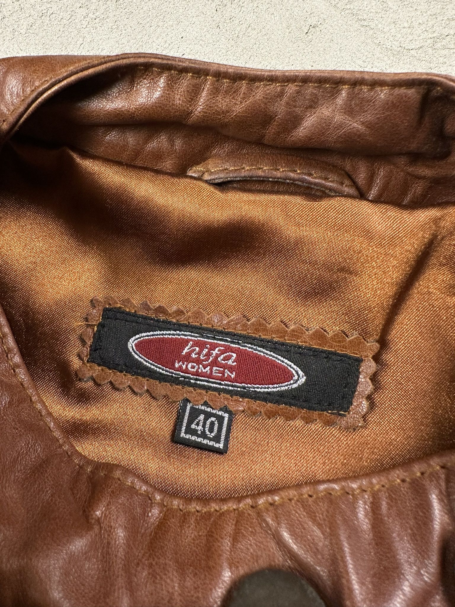 Genuine Leather Vintage Y2k Leather Biker Boxy Jacket 2000s Size L / US 10 / IT 46 - 8 Thumbnail
