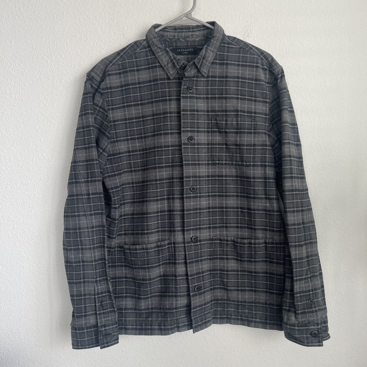 Allsaints Allsaints 3 Pocket Plaided Button Down Long Sleeve Shirt Size US L / EU 52-54 / 3 - 2 Thumbnail