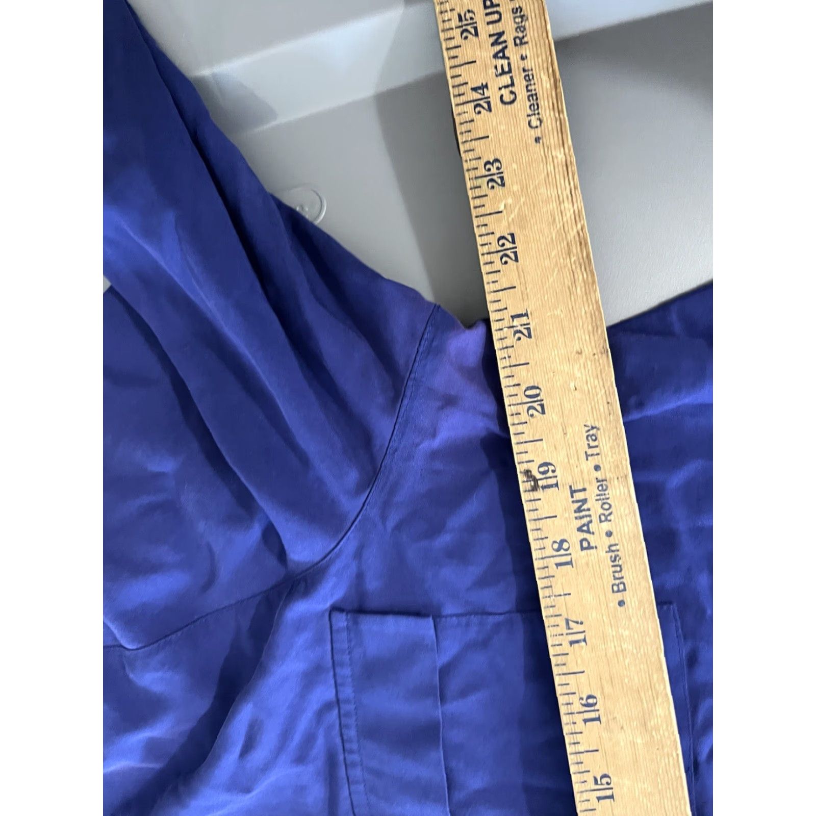 Vintage CHICO'S Blouse Blue Collarless Long Sleeve Button Down Modal Blend Size 1 Medium Size M / US 6-8 / IT 42-44 - 6 Thumbnail