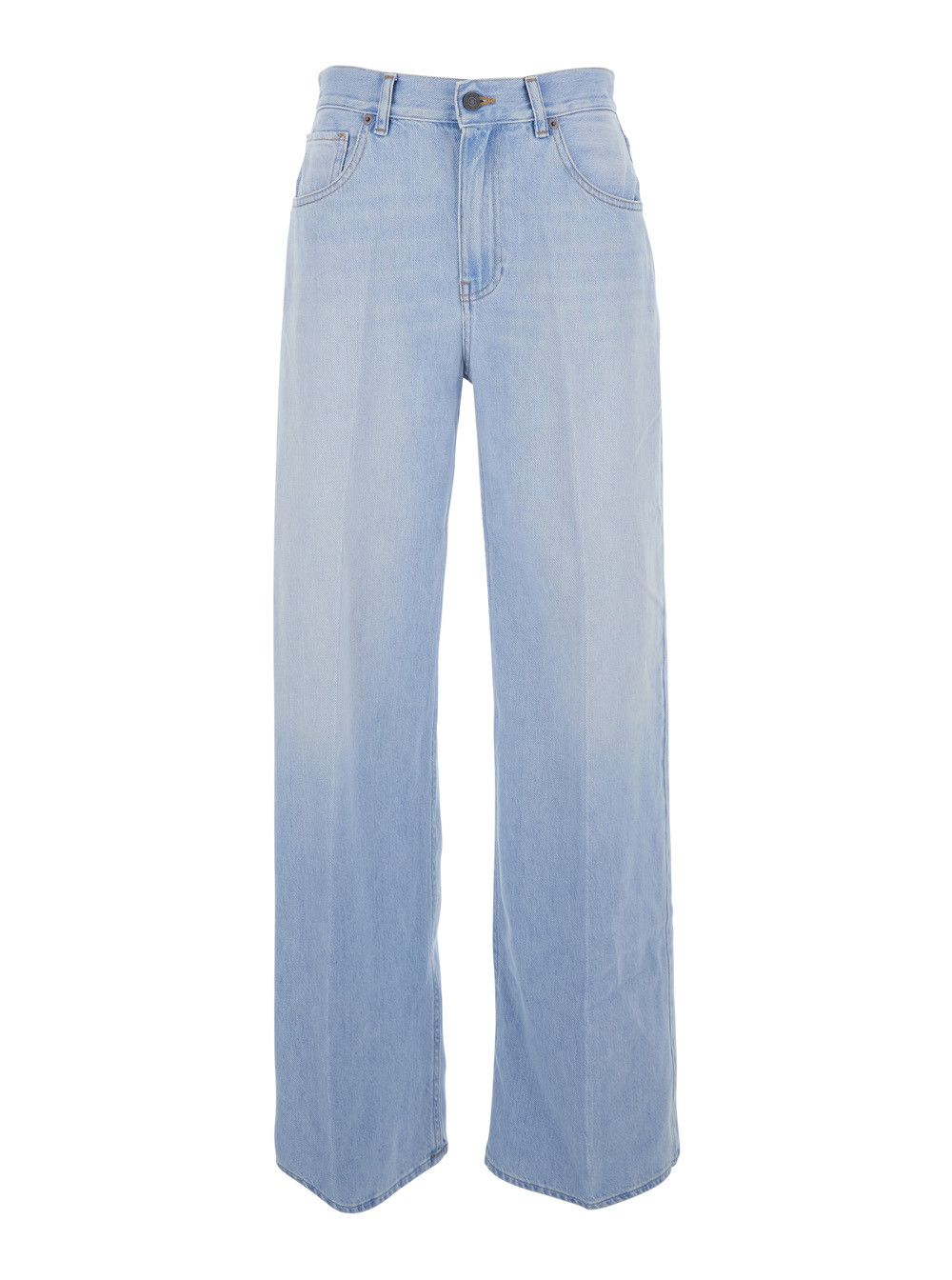 Grifoni GRIFONI Blue Pants with Five Pockets and Straight Hem in Denim Women Size 26" / US 2 / IT 38 - 1 Thumbnail