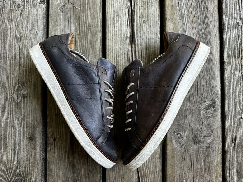 Ron White Casual Leather Low Top Sneaker Size US 11 / EU 44 - 3 Thumbnail