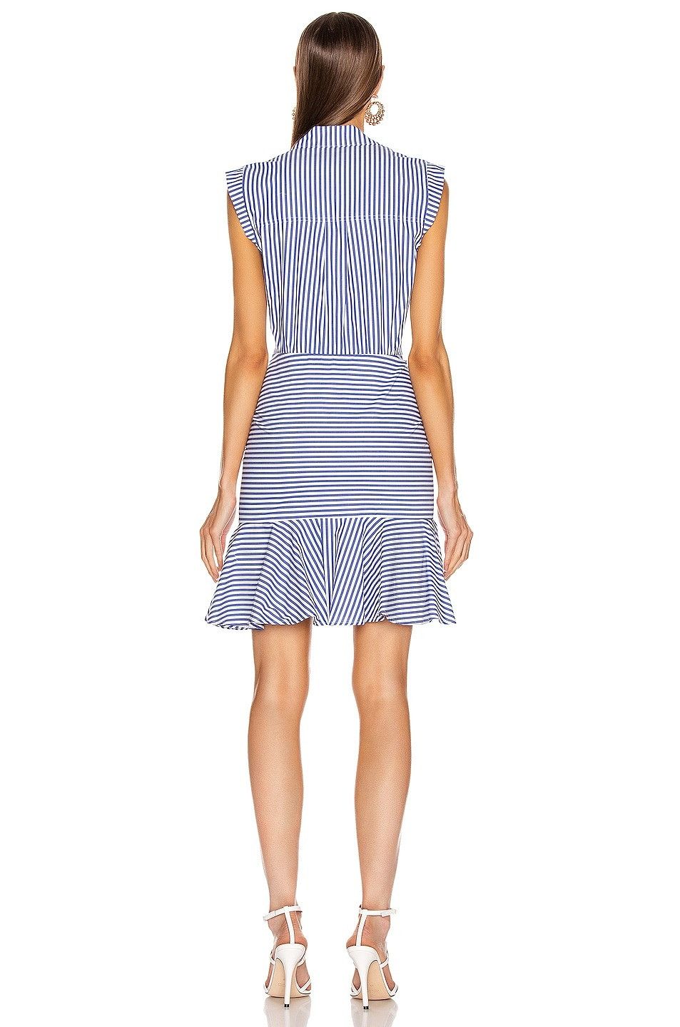 Veronica Beard Veronica Beard Bell Button Down Ruched Shirt Dress Size L / US 10 / IT 46 - 2 Thumbnail