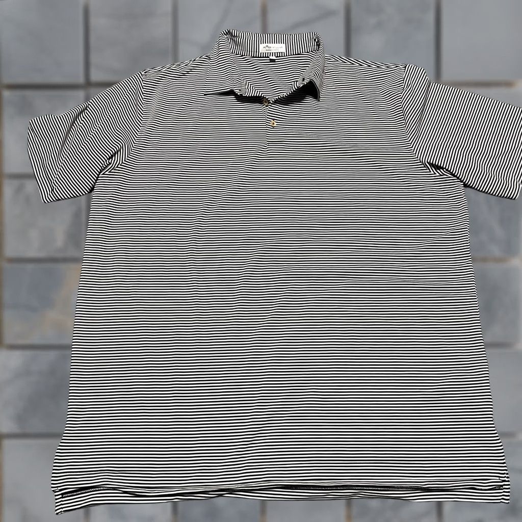 Peter Millar Peter Millar Polo Shirt Summer Comfort Mens XXL Striped Performance Black White Shirt Size US XXL / EU 58 / 5 - 1 Thumbnail