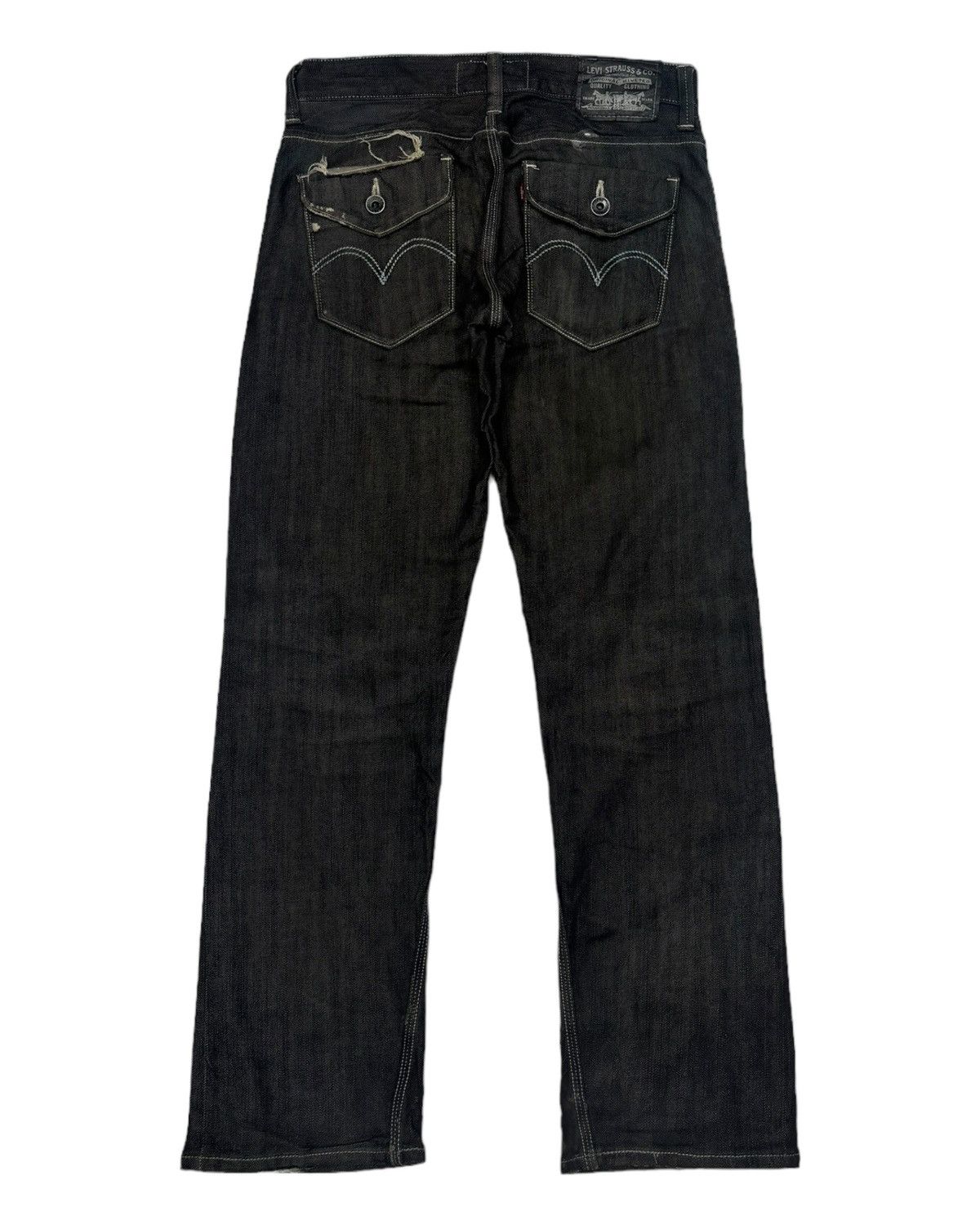 Levi's LEVIS VINTAGE CLASSIC BLACK DISTRESSED DENIM JEANS Size US 30 / EU 46 - 8 Thumbnail
