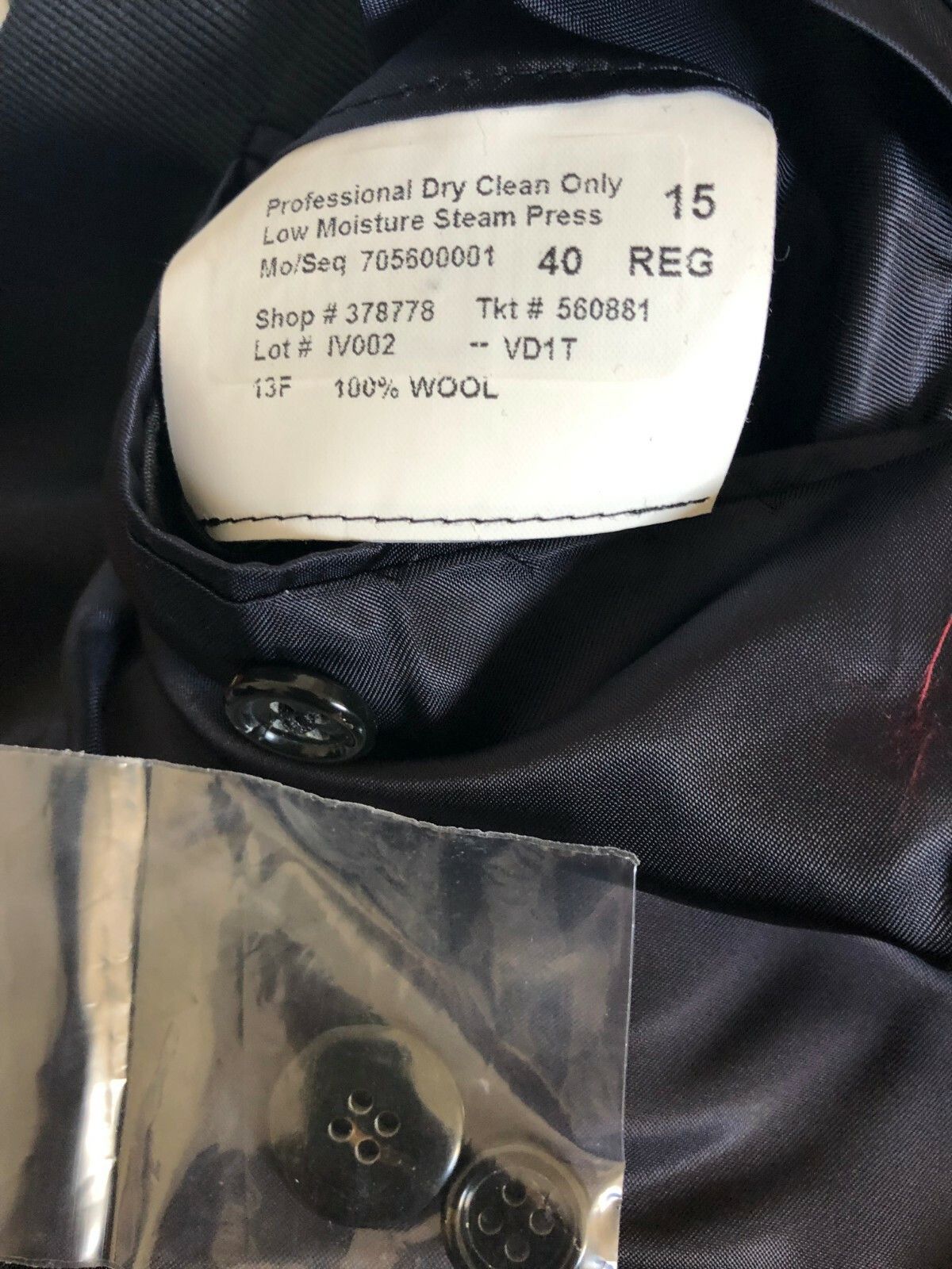 Other Ian Velardi Navy Wool Black Lapel Tuxedo Blazer 40 US Size 40R - 6 Thumbnail