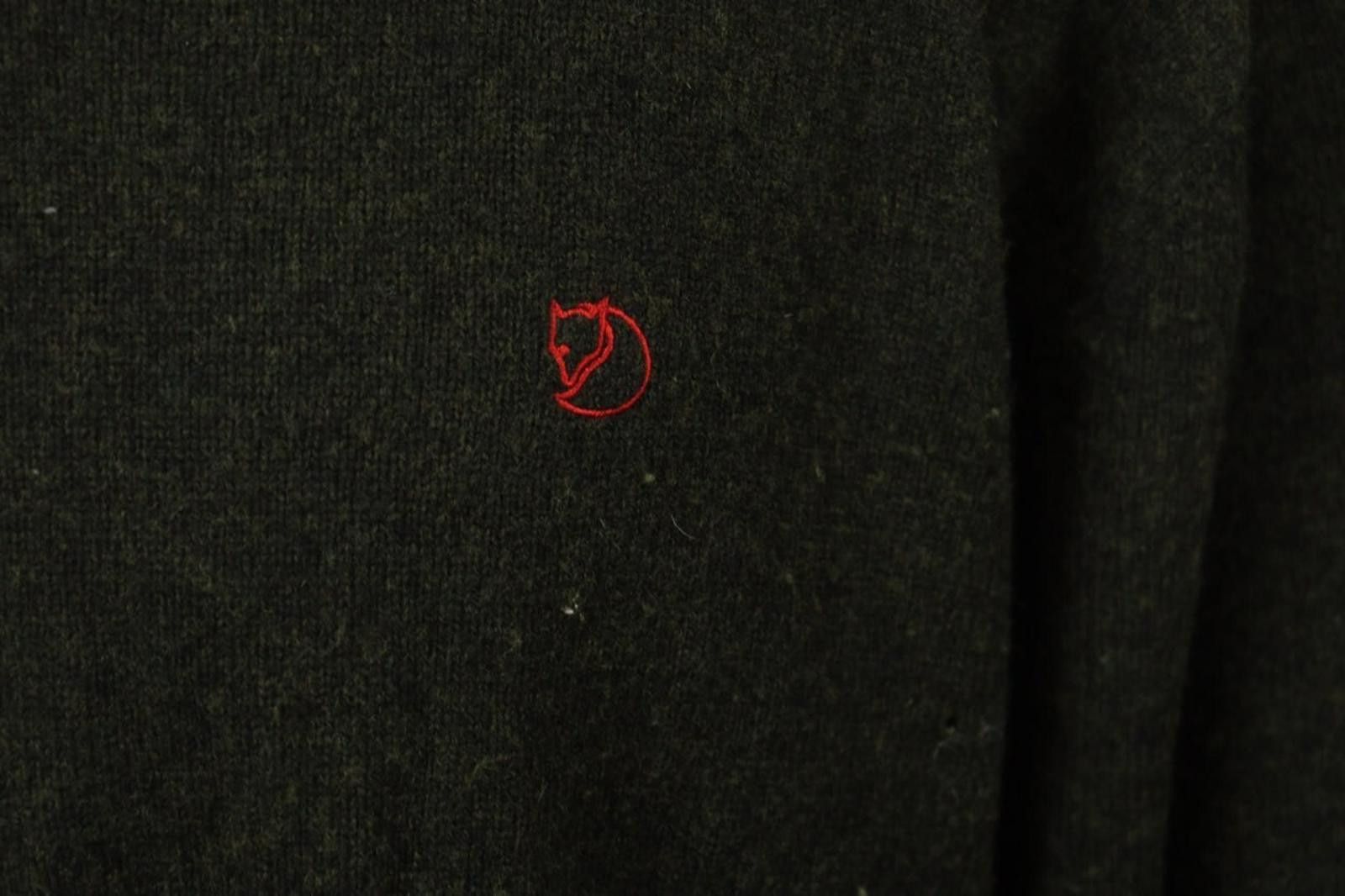 Fjallraven Fjällräven Green 100% Wool Knitted V-Neck Sweater Size 2XL Size US XXL / EU 58 / 5 - 5 Thumbnail