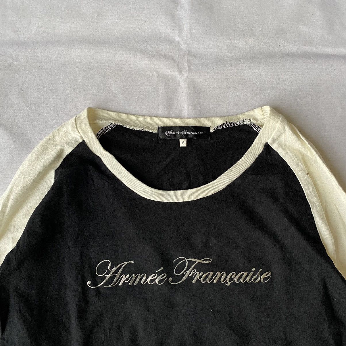 Hysteric Glamour × Japanese Brand × Le Grande Bleu (L.G.B.) Designer Armee Francaise Cross Poem Long Sleeve Tees Size US M / EU 48-50 / 2 - 3 Thumbnail