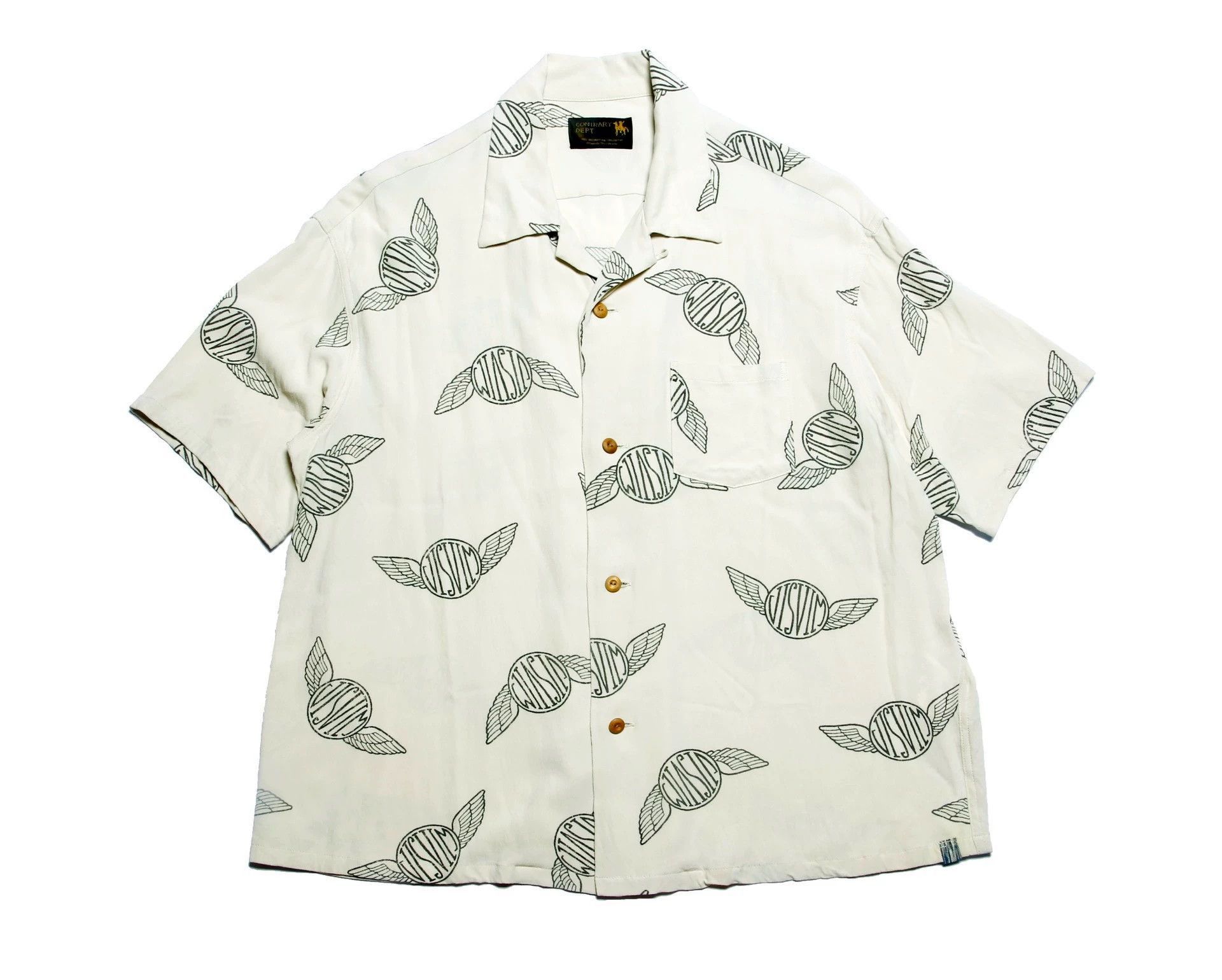 Visvim Beige Short Sleeve Graphic Print Button-Up Shirt Size US S / EU 44-46 / 1 - 1 Thumbnail