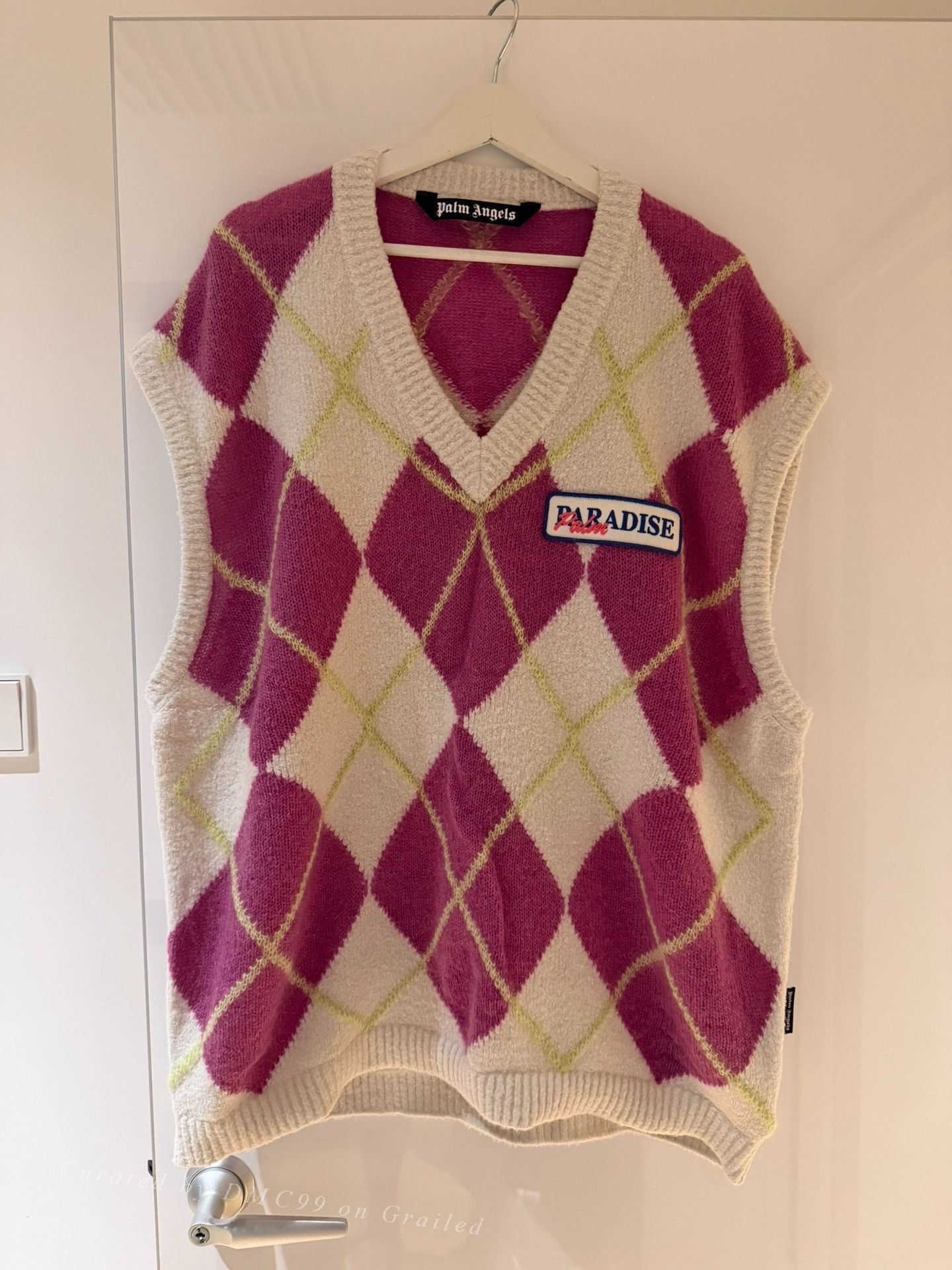 Palm Angels Palm Angels Argyle Knit Vest L Size US L / EU 52-54 / 3 - 1 Thumbnail