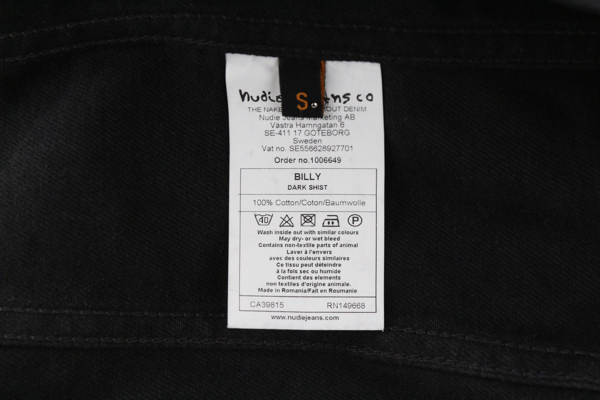 Nudie Jeans BILLY S Dark Shist Denim Pockets Jacket 81062 Size US S / EU 44-46 / 1 - 8 Thumbnail