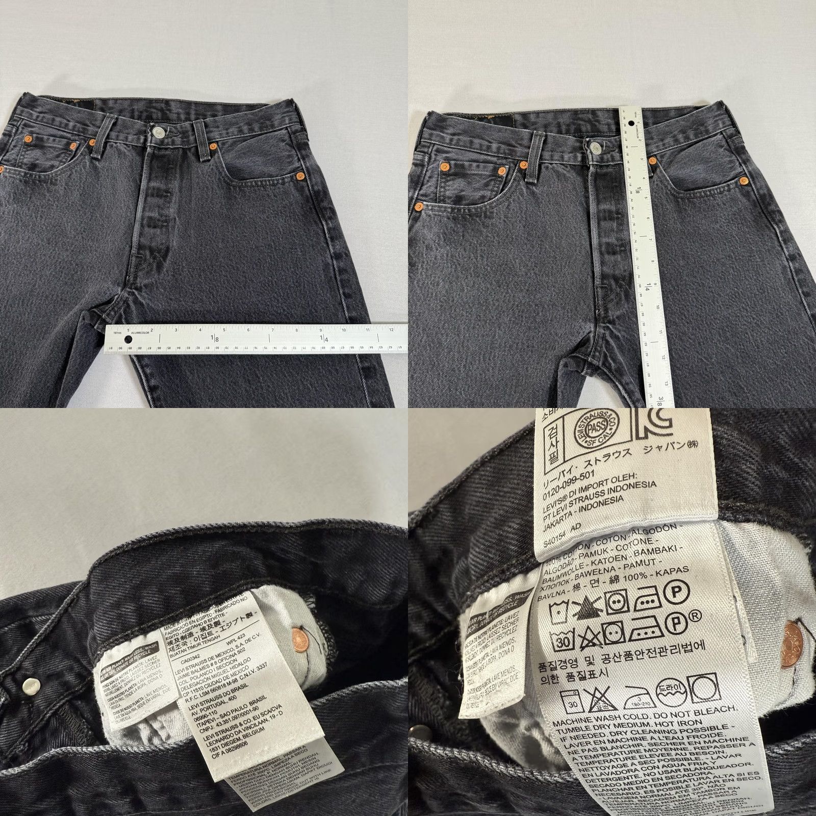 Levi's Levi's Jeans Mens 30x32 Black 501 Straight Fit Denim Pants Cowboy Work Size US 30 / EU 46 - 8 Thumbnail