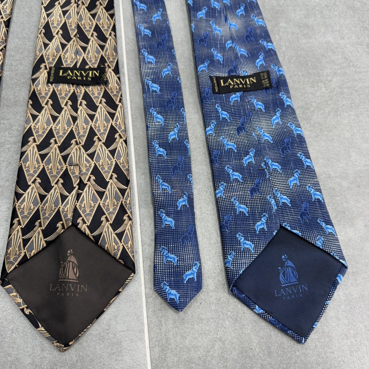 Lanvin × Vintage Vintage Lanvin Paris Silk Ties x2 Size ONE SIZE - 12 Thumbnail