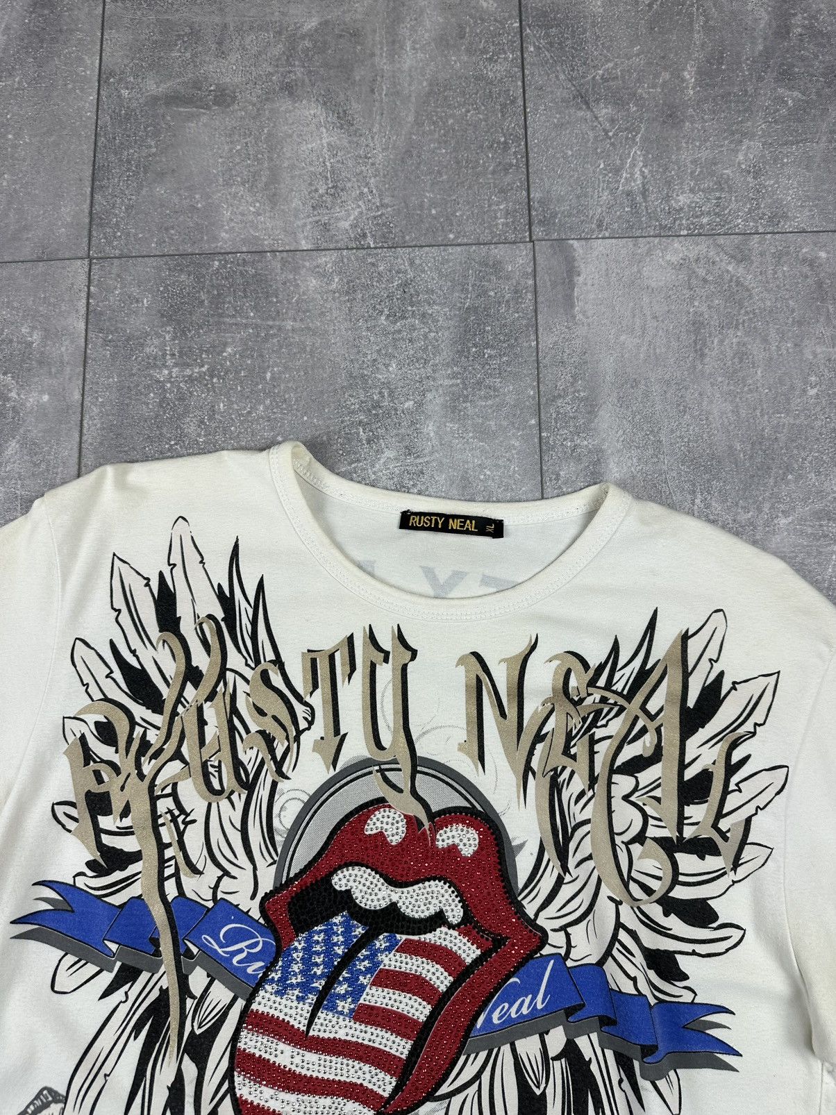 Rusty Rusty Neal Overprint Logo Y2K T-Shirt Size US XL / EU 56 / 4 - 6 Thumbnail