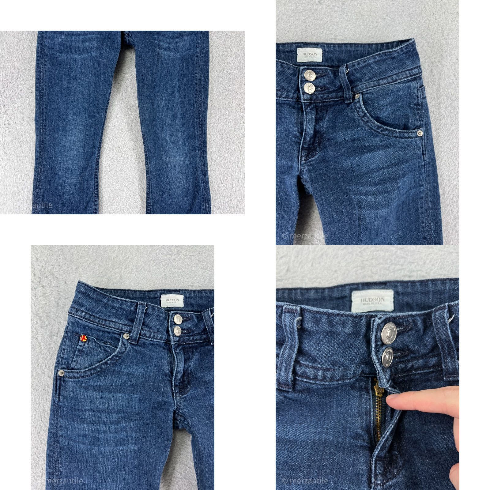 Hudson Hudson Jeans Womens Blue Denim Cotton Blend Stretch 24 Pockets 5-Pocket Design Regular Rise Inseam 27.5 Inseam Size 42" / US 20 - 8 Thumbnail