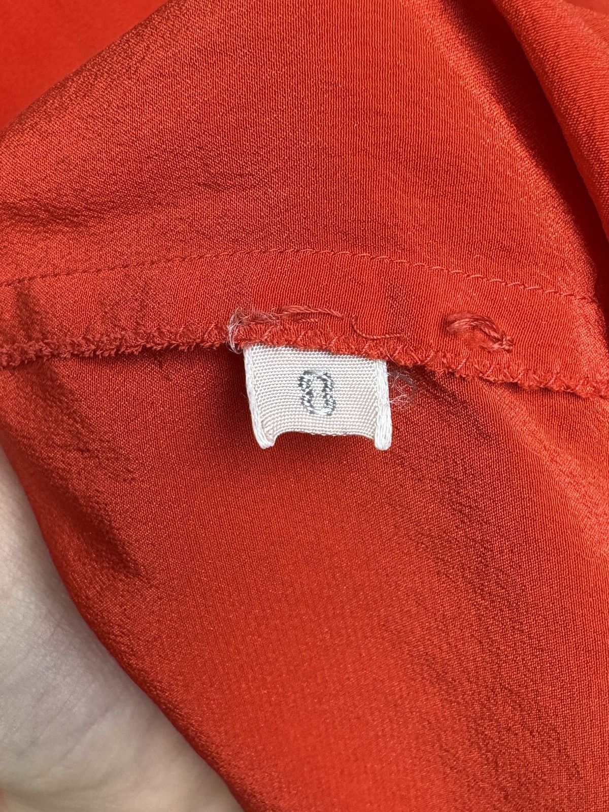 Celine Celine vintage 80s Red Silk Luxury 2 pockets blouse size 38 Size S / US 4 / IT 40 - 15 Thumbnail
