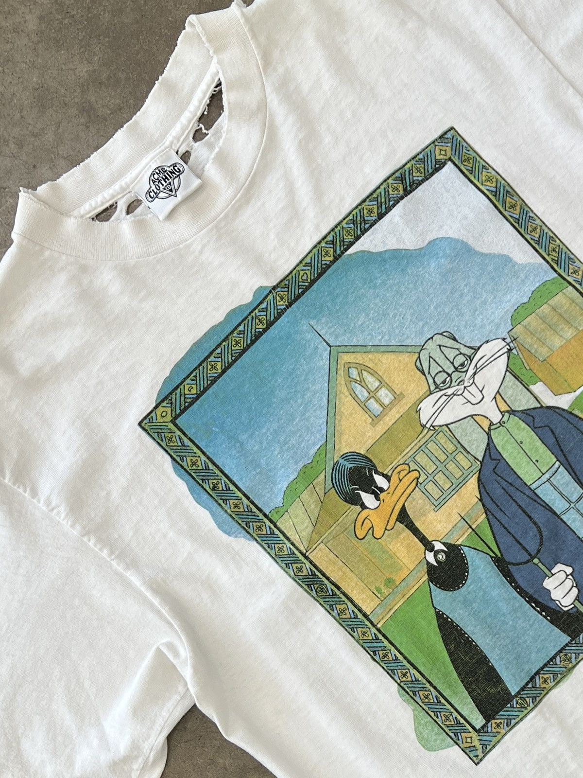 Warner Bros Vintage 90s Looney Tunes American Gothic Bugs Bunny Large Size US L / EU 52-54 / 3 - 1 Thumbnail