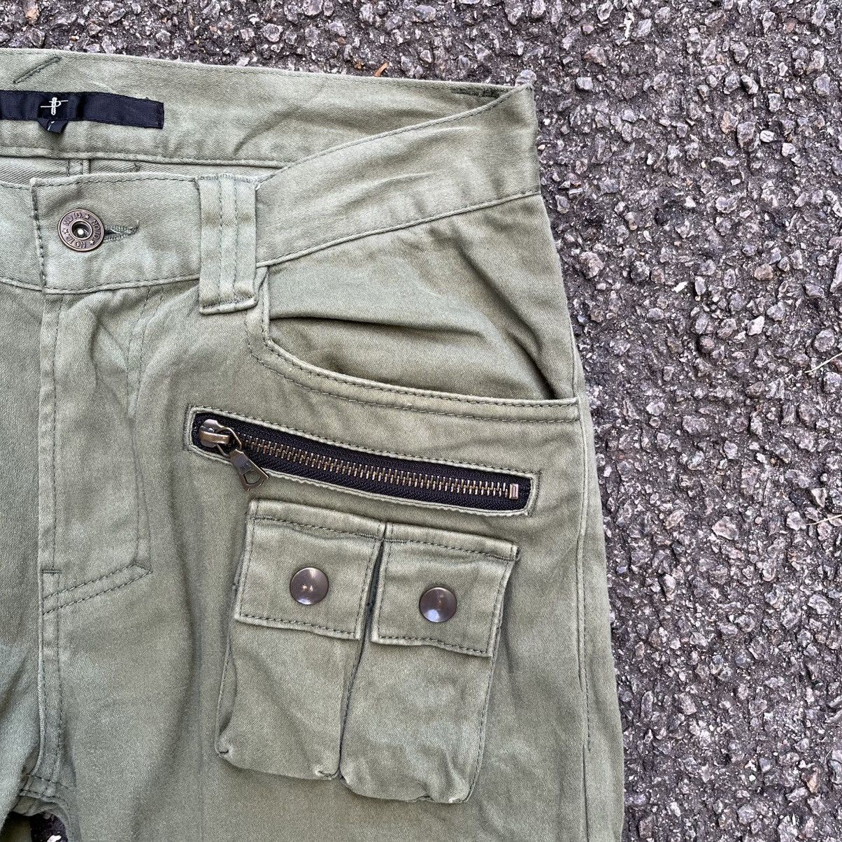 Hysteric Glamour Flared Cargo Green Pants NO ID Japan Multi Pockets Bootcut Size US 29 - 4 Thumbnail