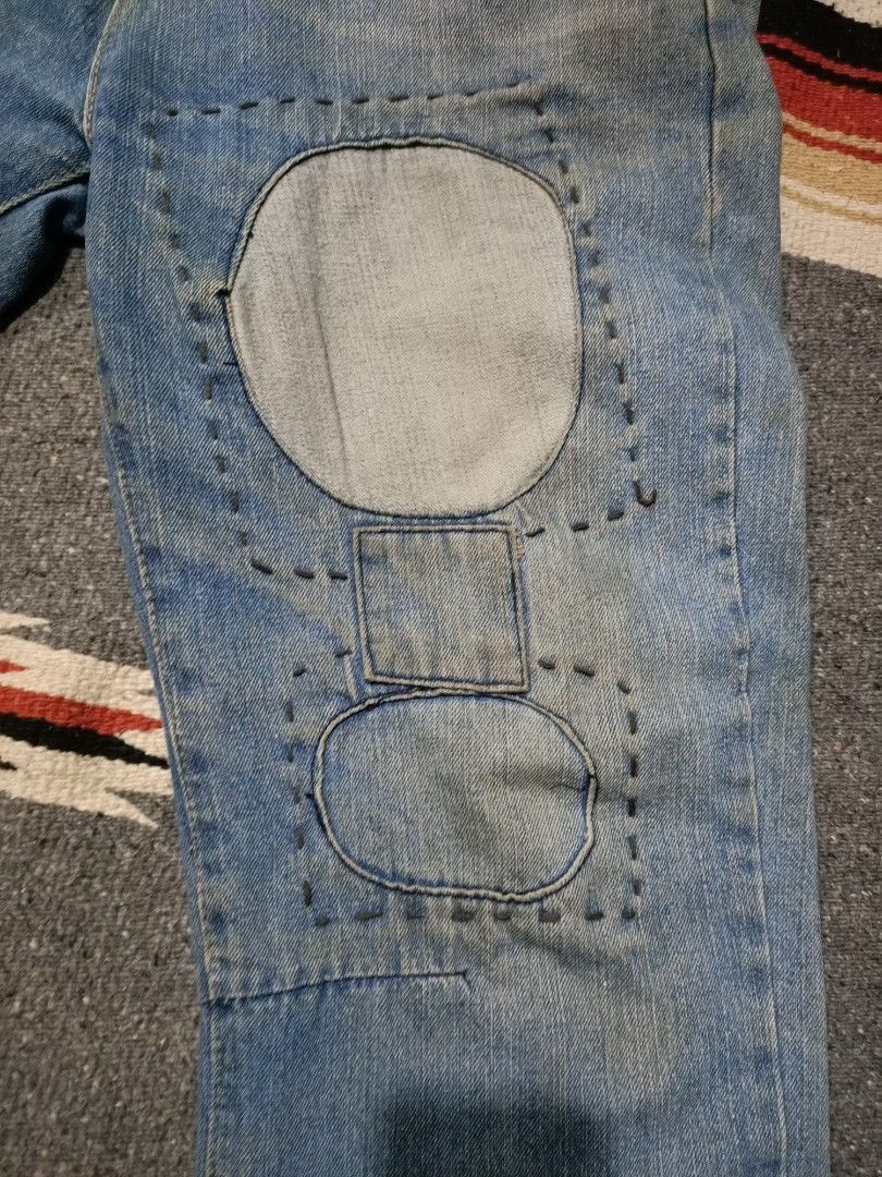 Ed Hardy × Vintage 2000s Ed Hardy Patchwork Embroidered Jeans — Grail Era Piece Size US 32 / EU 48 - 4 Thumbnail