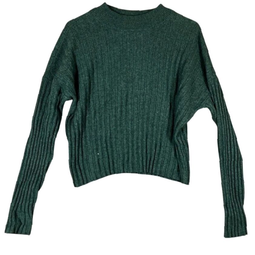 Madewell Madewell Womens Sweater Forest Green Ribbed Knit Mock Neck XL Size XL / US 12-14 / IT 48-50 - 2 Thumbnail