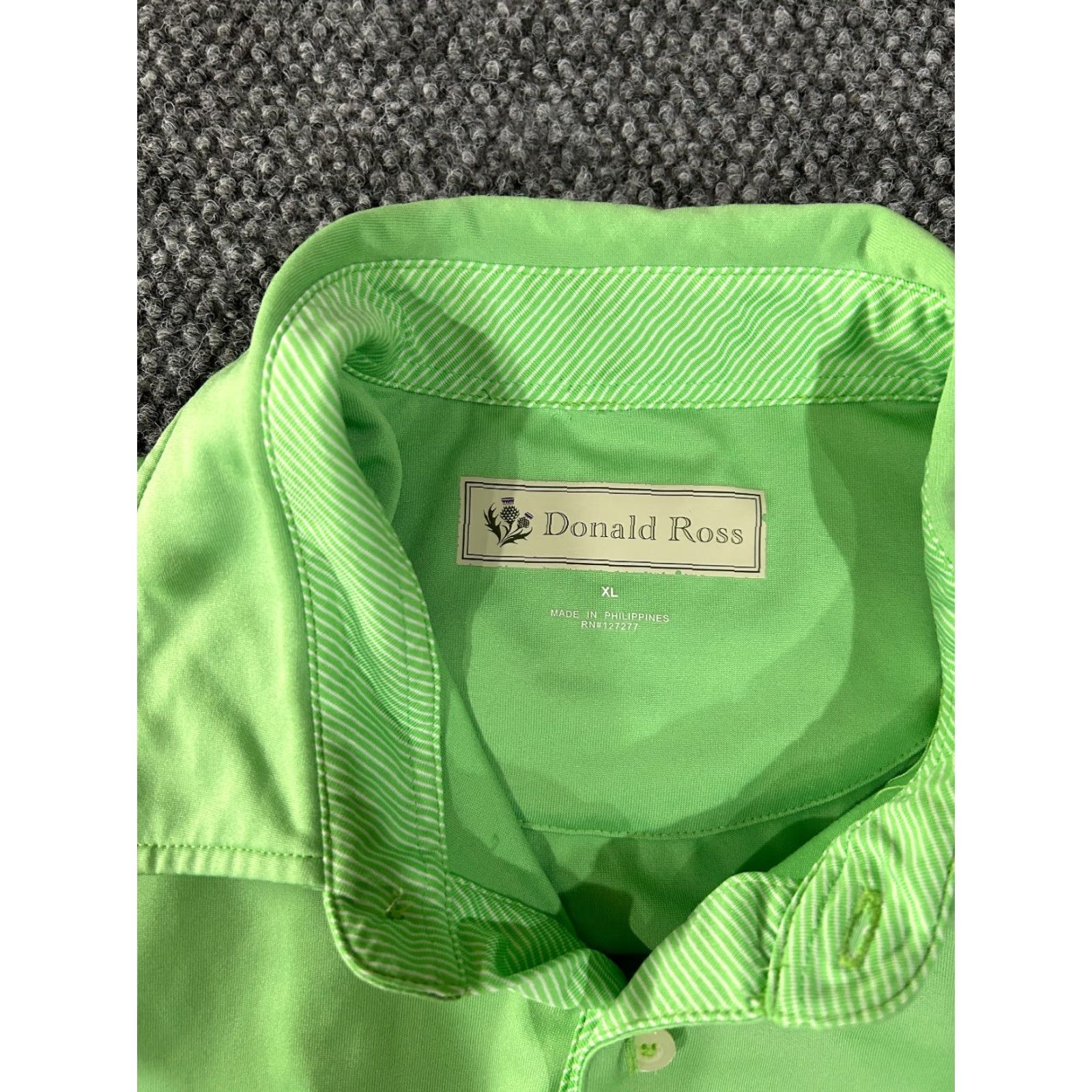 Vintage Donald Ross polo shirt Mens XL green golf performance Polo Short Sleeve Sport Shirt Size US XL / EU 56 / 4 - 3 Thumbnail
