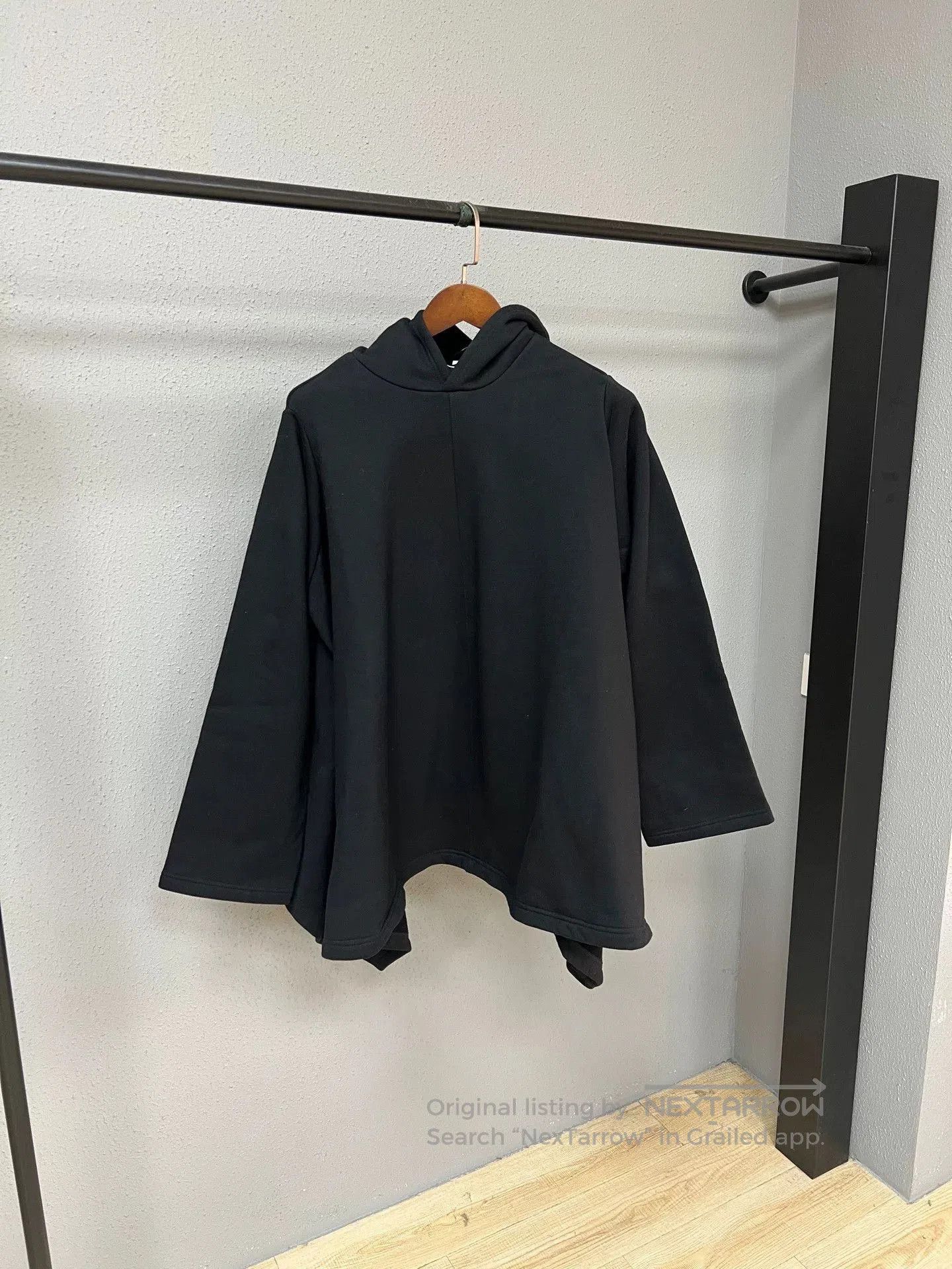 Balenciaga black balenciaga hooded poncho. Size XS / US 0-2 / IT 36-38 - 1 Thumbnail
