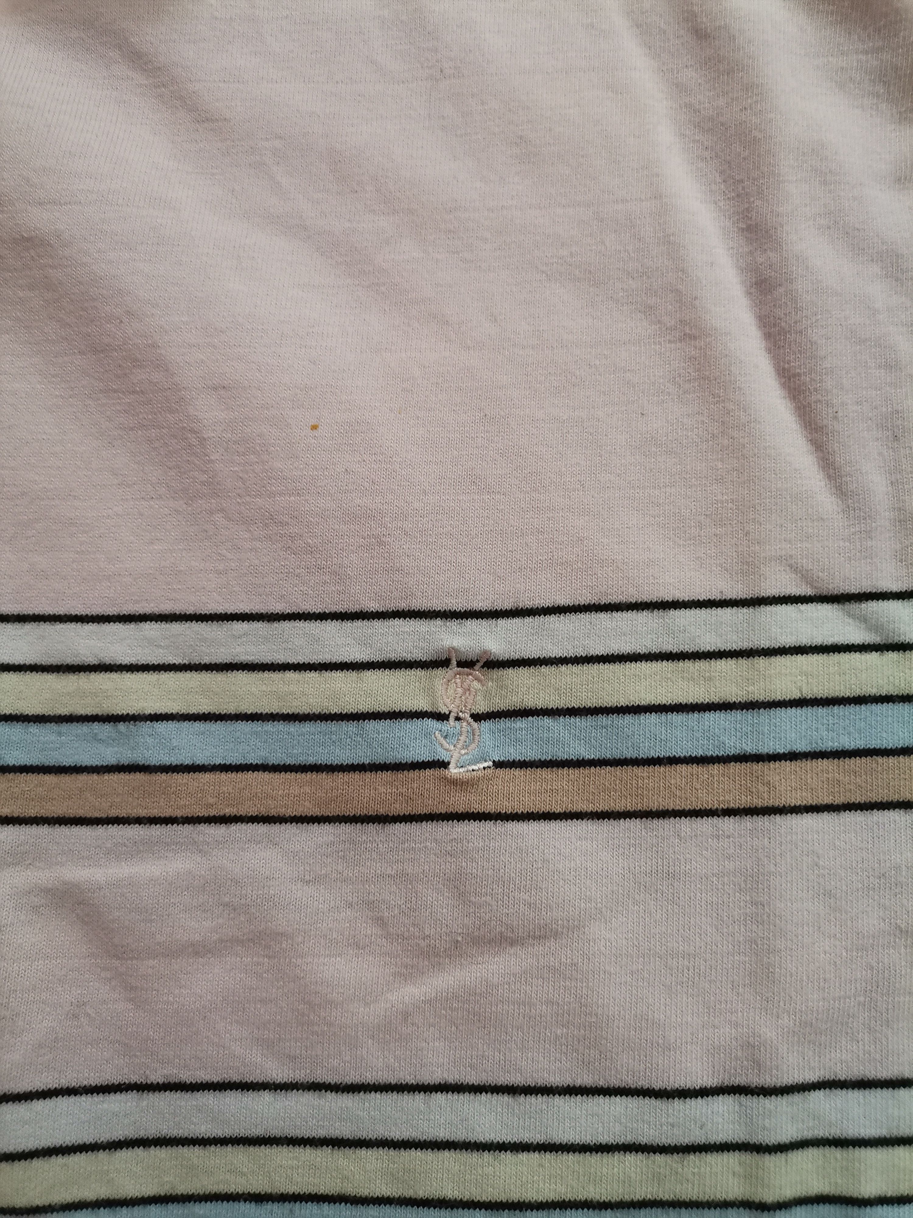 Vintage × Yves Saint Laurent Vintage Yves Saint Laurent Striped Polo Size US XL / EU 56 / 4 - 2 Thumbnail