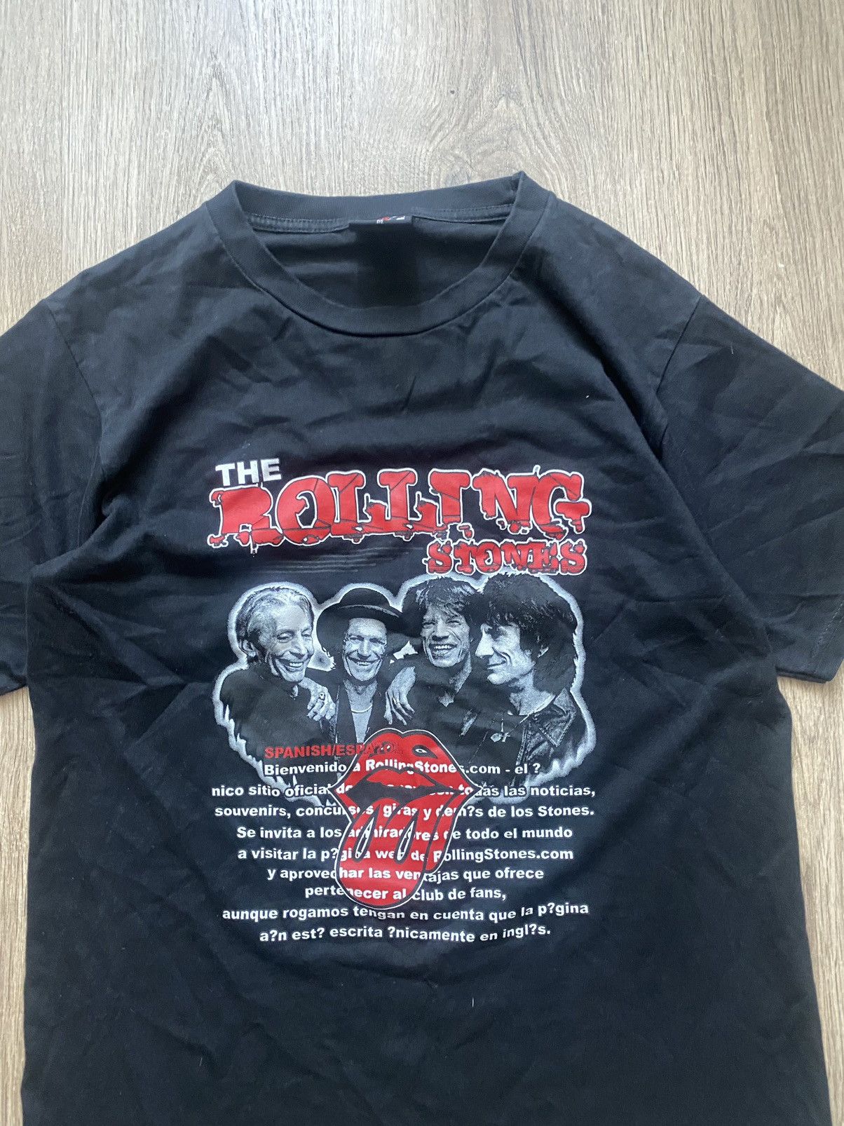 Band Tees × The Rolling Stones × Vintage The Rolling Stones Band Promo Photo Tee Shirt Travis Style Size US M / EU 48-50 / 2 - 2 Thumbnail