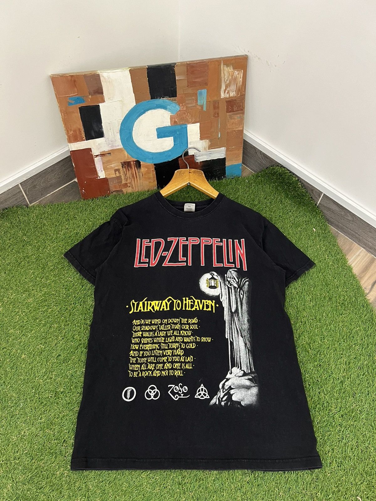 Band Tees Led Zeppelin IV Stairway To Heaven Jimmy Page T-shirt Size US M / EU 48-50 / 2 - 1 Thumbnail