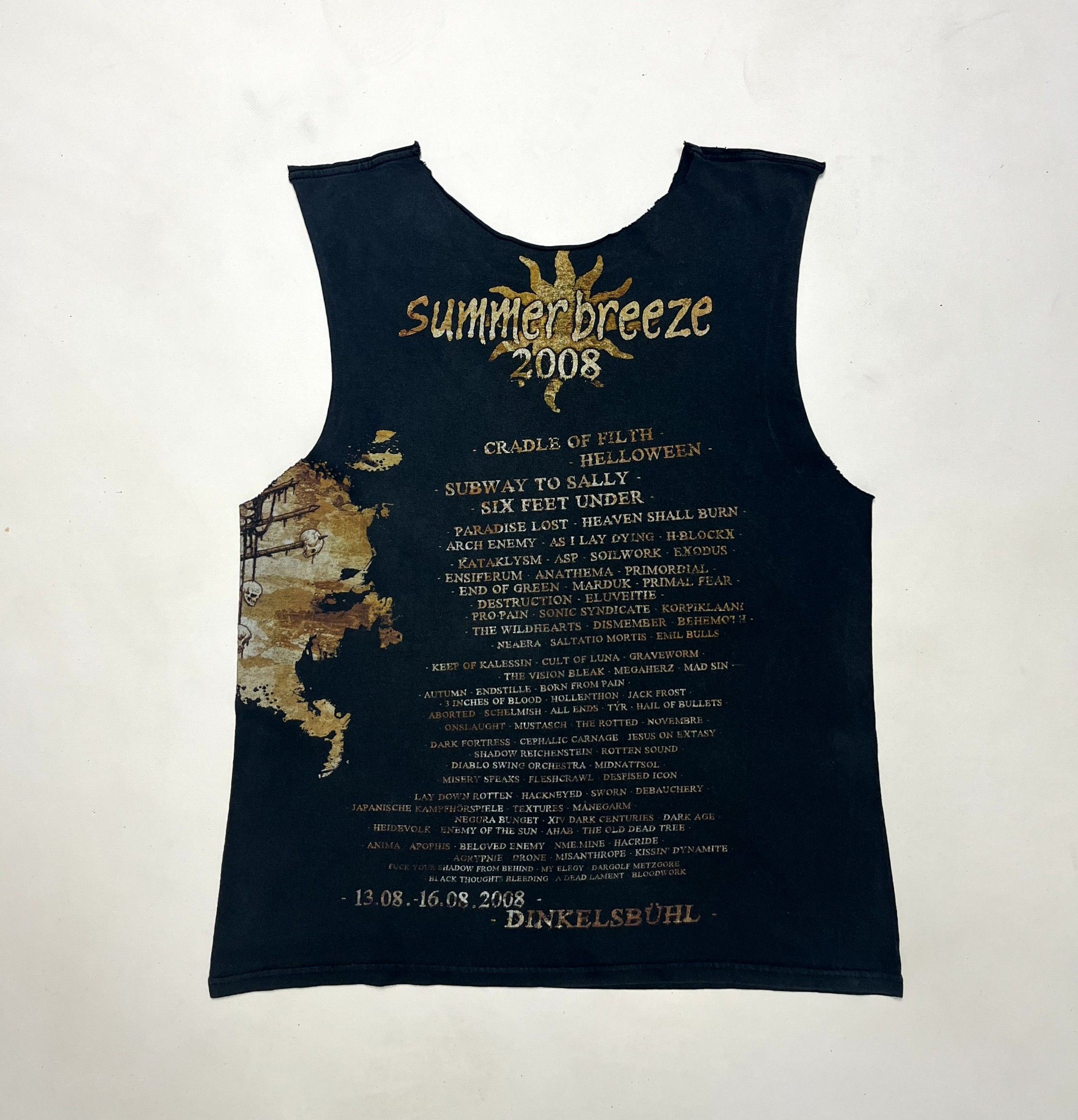 Vintage Y2K Tank Top Summer Breeze 2008 Black Distressed Size M Size US M / EU 48-50 / 2 - 5 Thumbnail