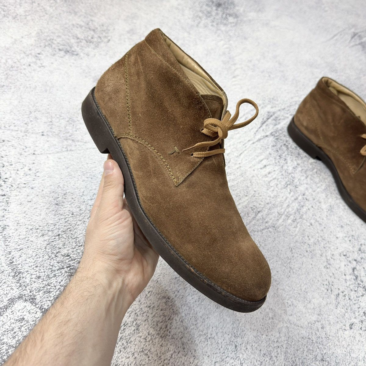 Handmade × Tod's TOD’S Mens Brown Suede Chukka Boots US11.5 UK10.5 29.5cm Size US 11.5 / EU 44-45 - 4 Thumbnail