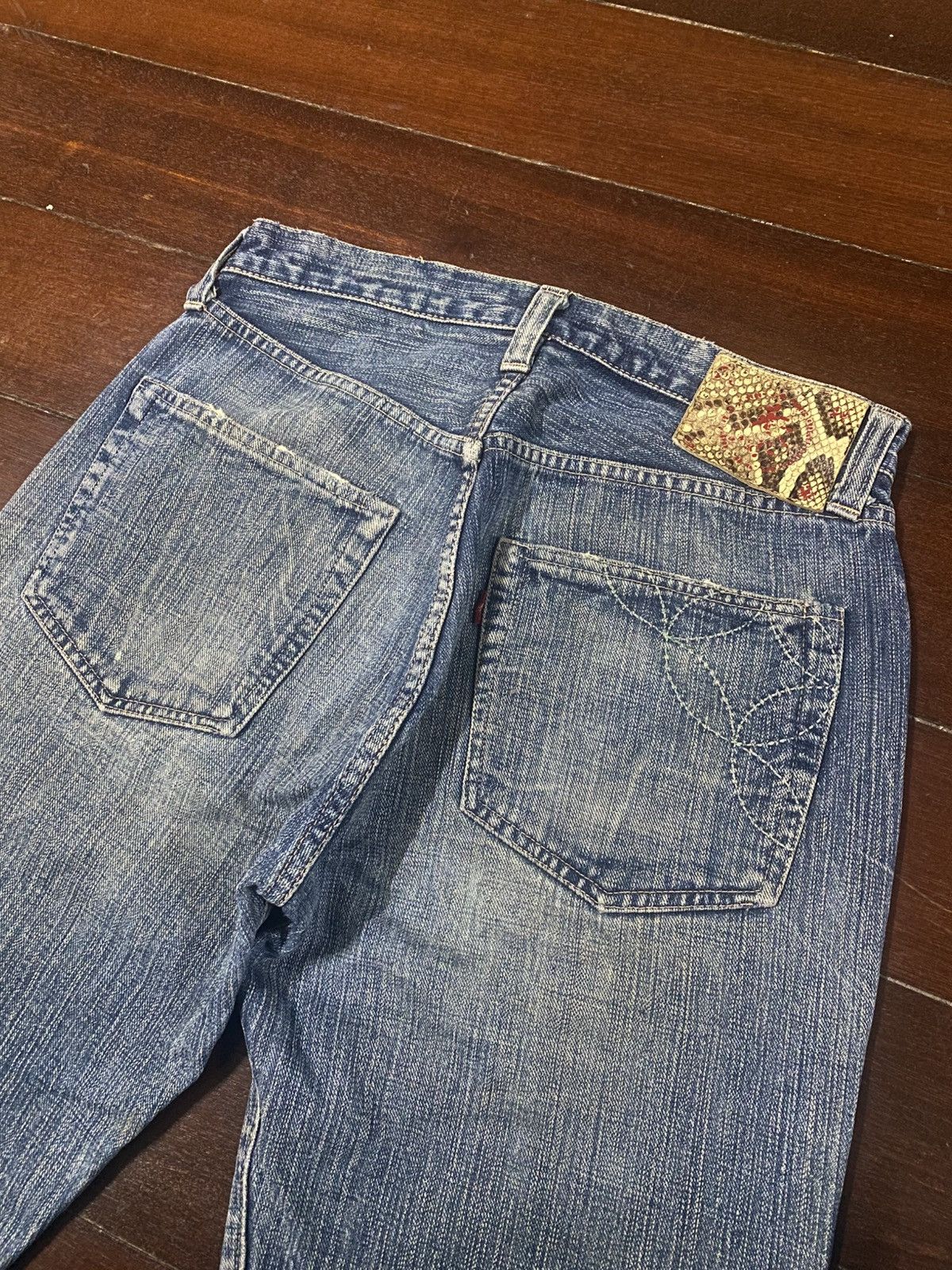 Sugar Cane Rare vintage SUGAR CANE OKINAWA JEAN distressed rework boro Size US 31 - 17 Thumbnail