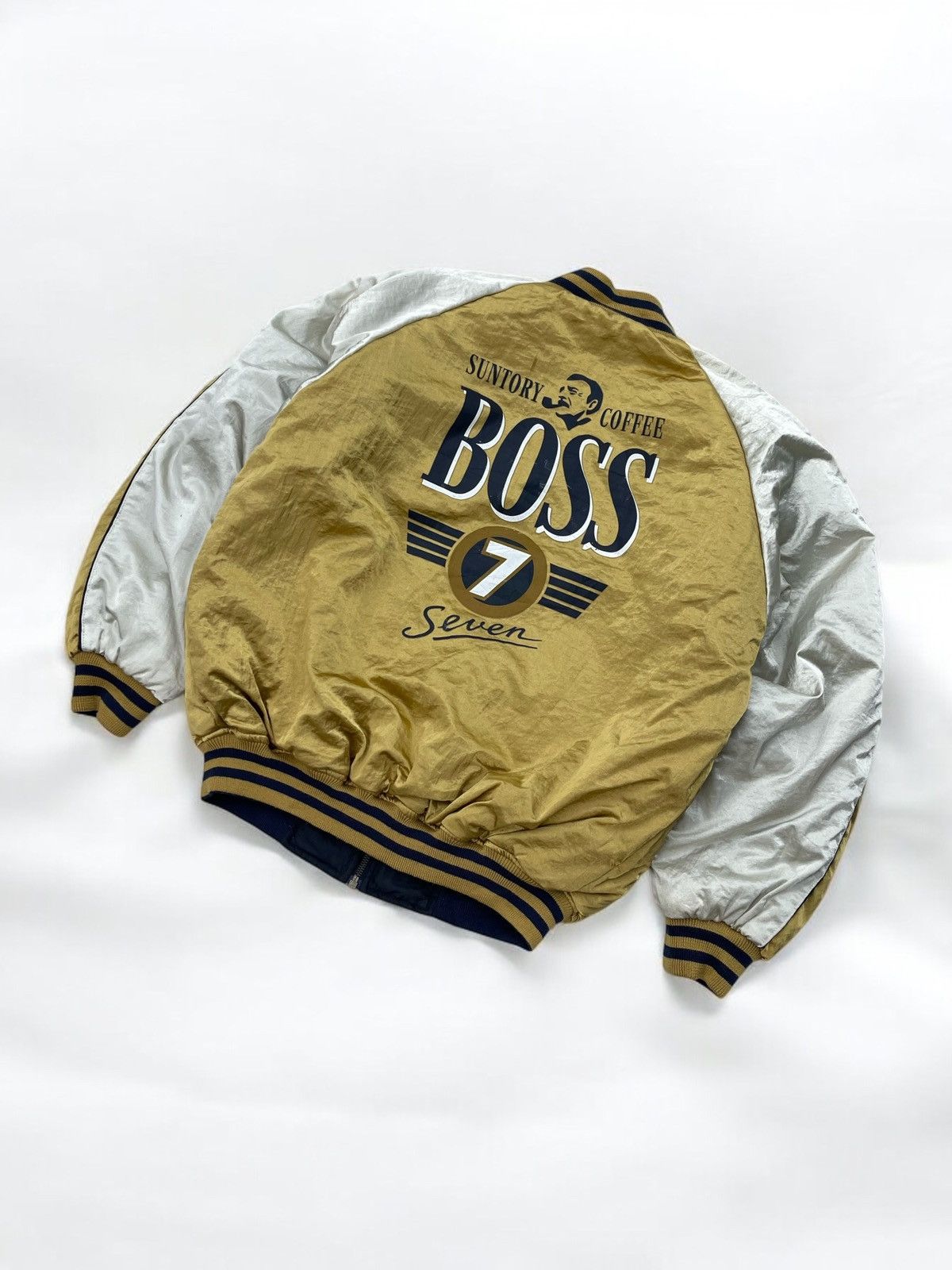 Japanese Brand × Vintage 🔥Vintage Suntory Boss Coffee Reversible Flight Bomber Jacket Size US M / EU 48-50 / 2 - 5 Thumbnail