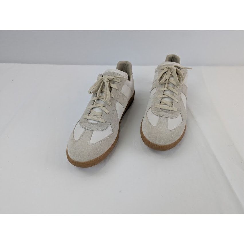 Maison Margiela o1rshd1 Leather Replica Sneaker in White / Grey Size US 12 / EU 45 - 8 Thumbnail