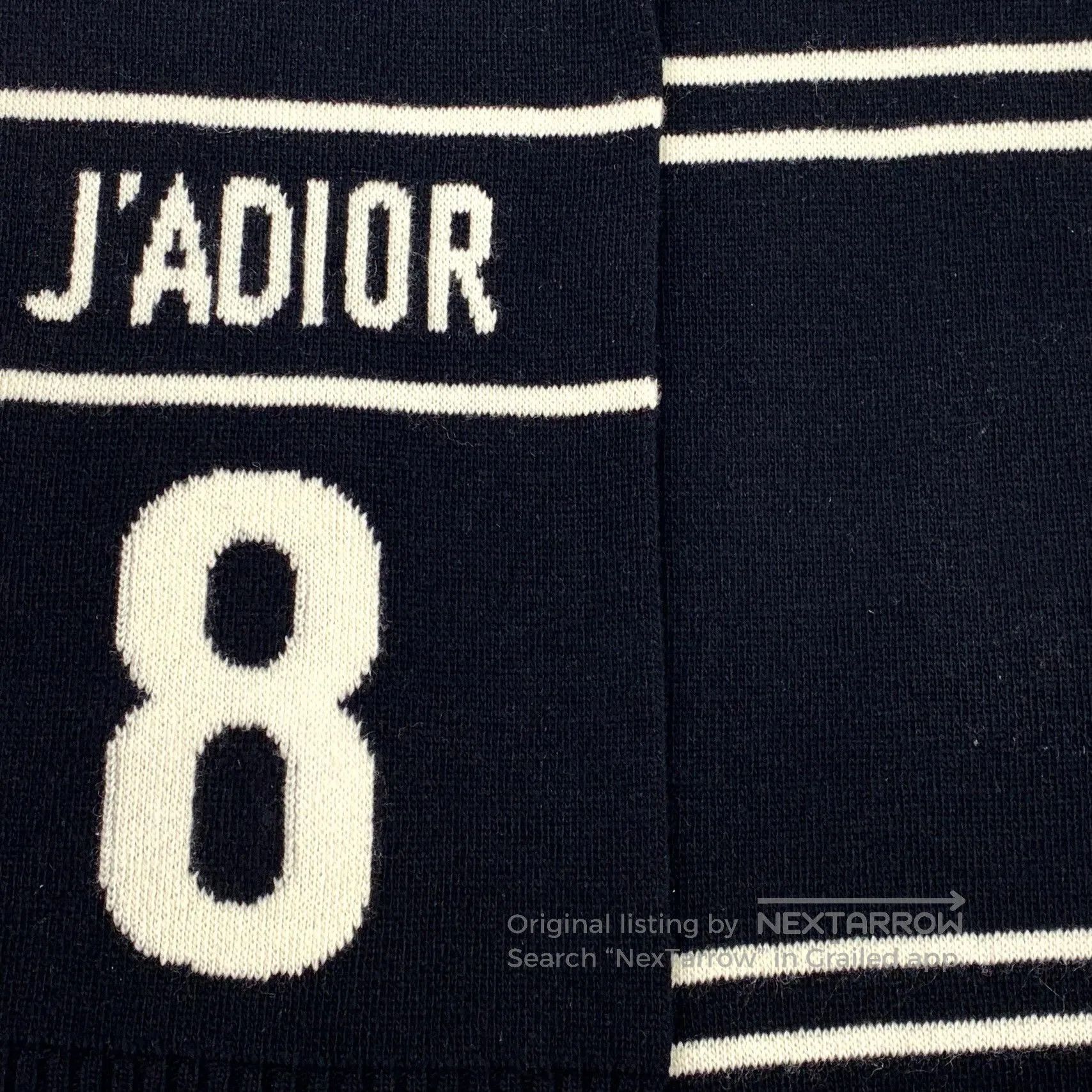 Dior Dior Black Logo Letter Wool Scarf. Size ONE SIZE - 7 Thumbnail